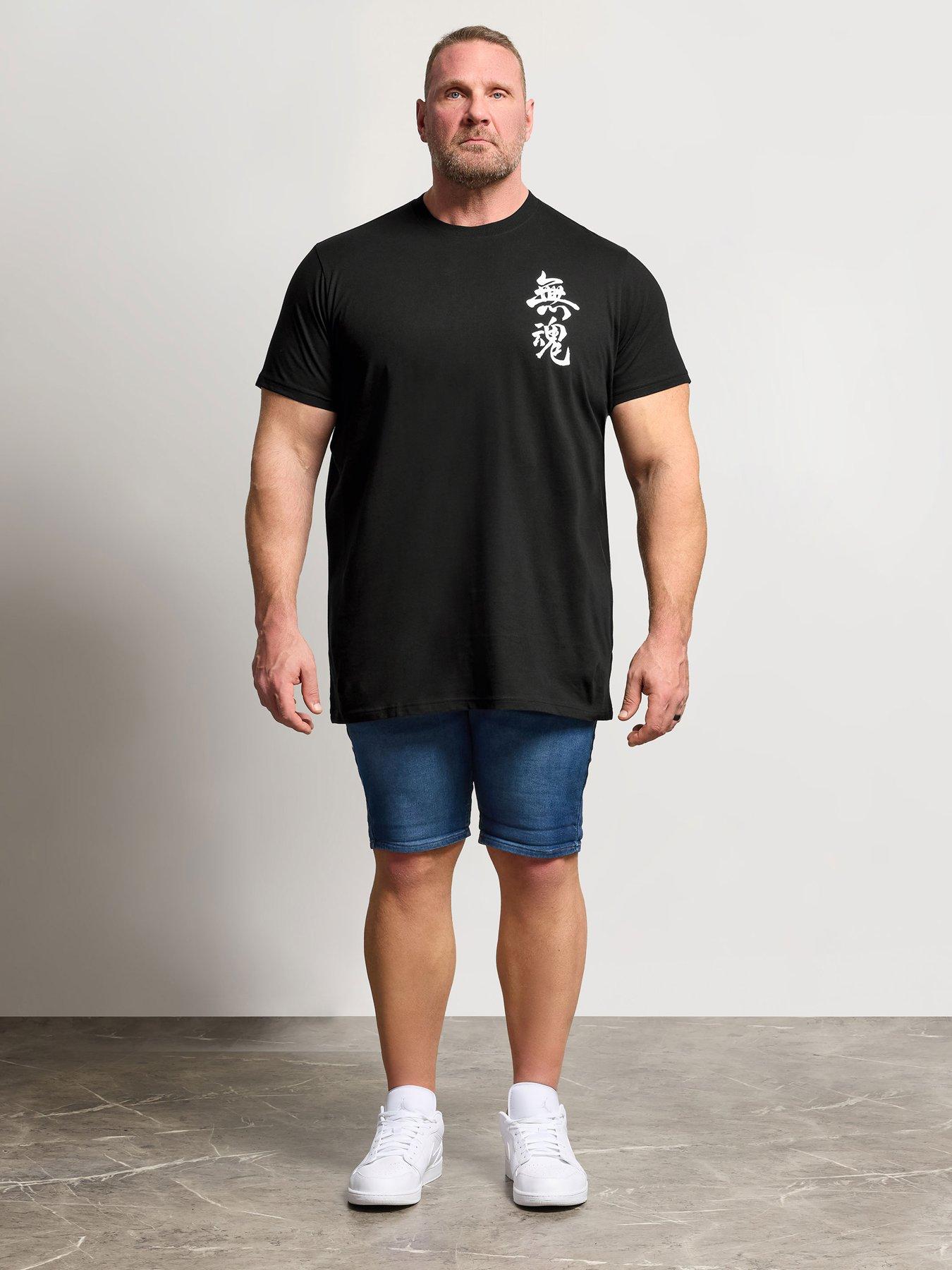  image of badrhino-ooni-sword-split-longline-t-shirt