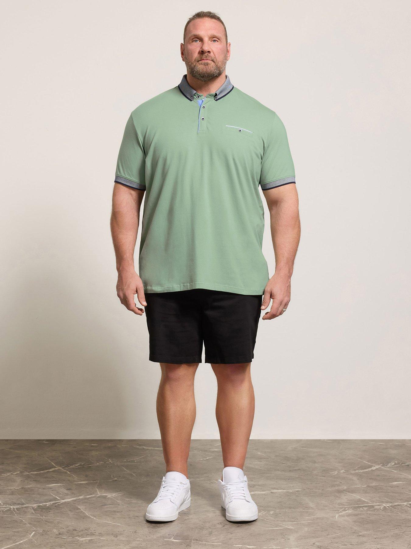 Image 3 of 6 of BadRhino Chambray Pocket Polo Shirt - Green