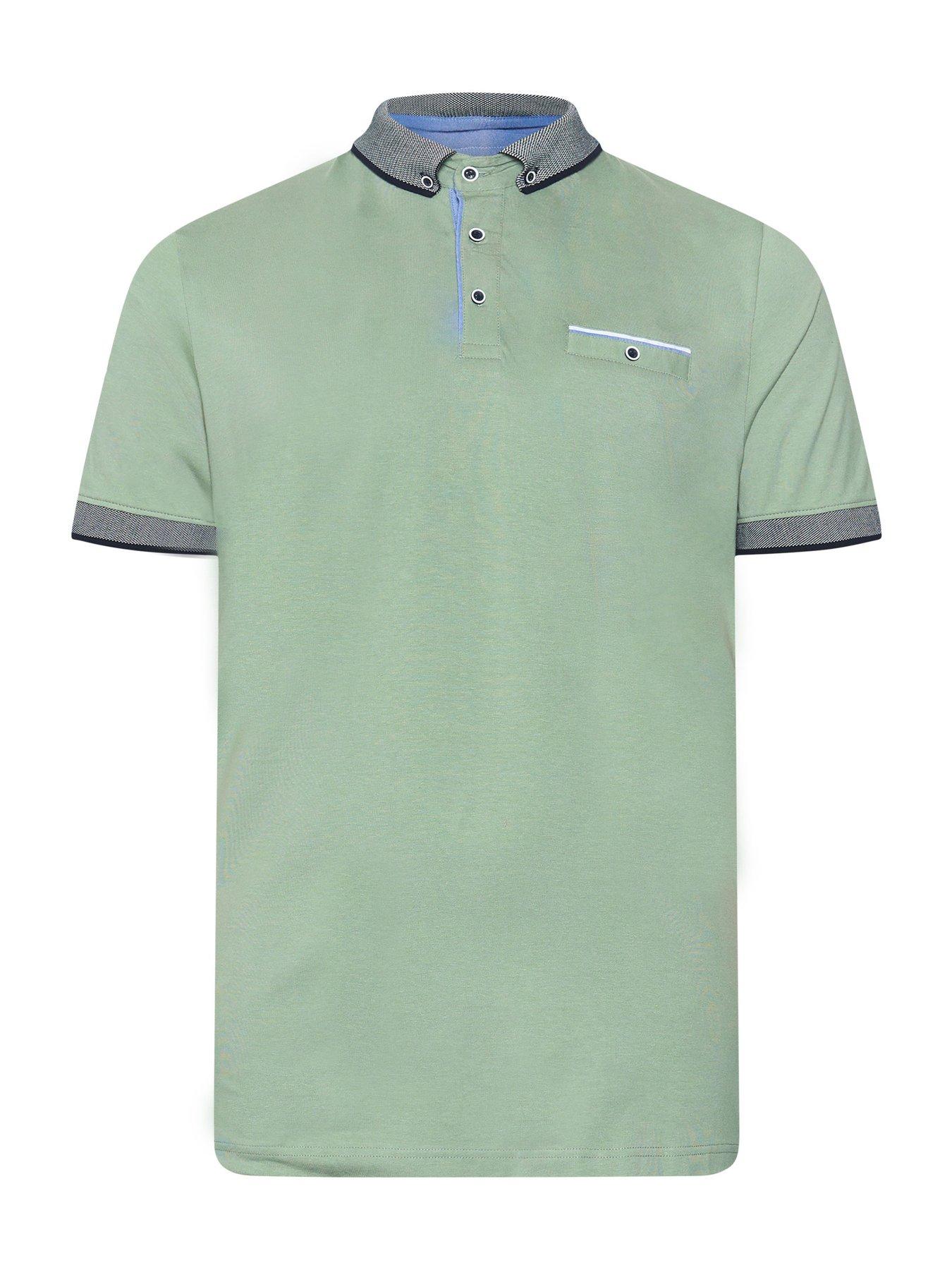 Image 6 of 6 of BadRhino Chambray Pocket Polo Shirt - Green