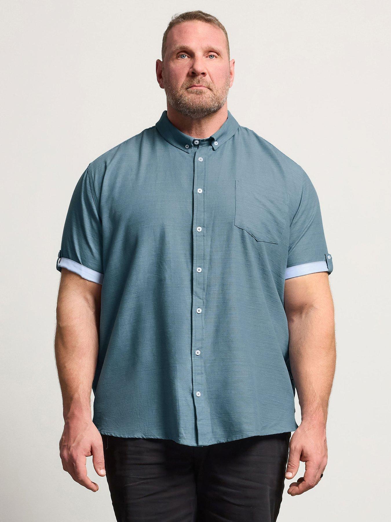 BadRhino Slub Short Sleeve Shirt - Blue