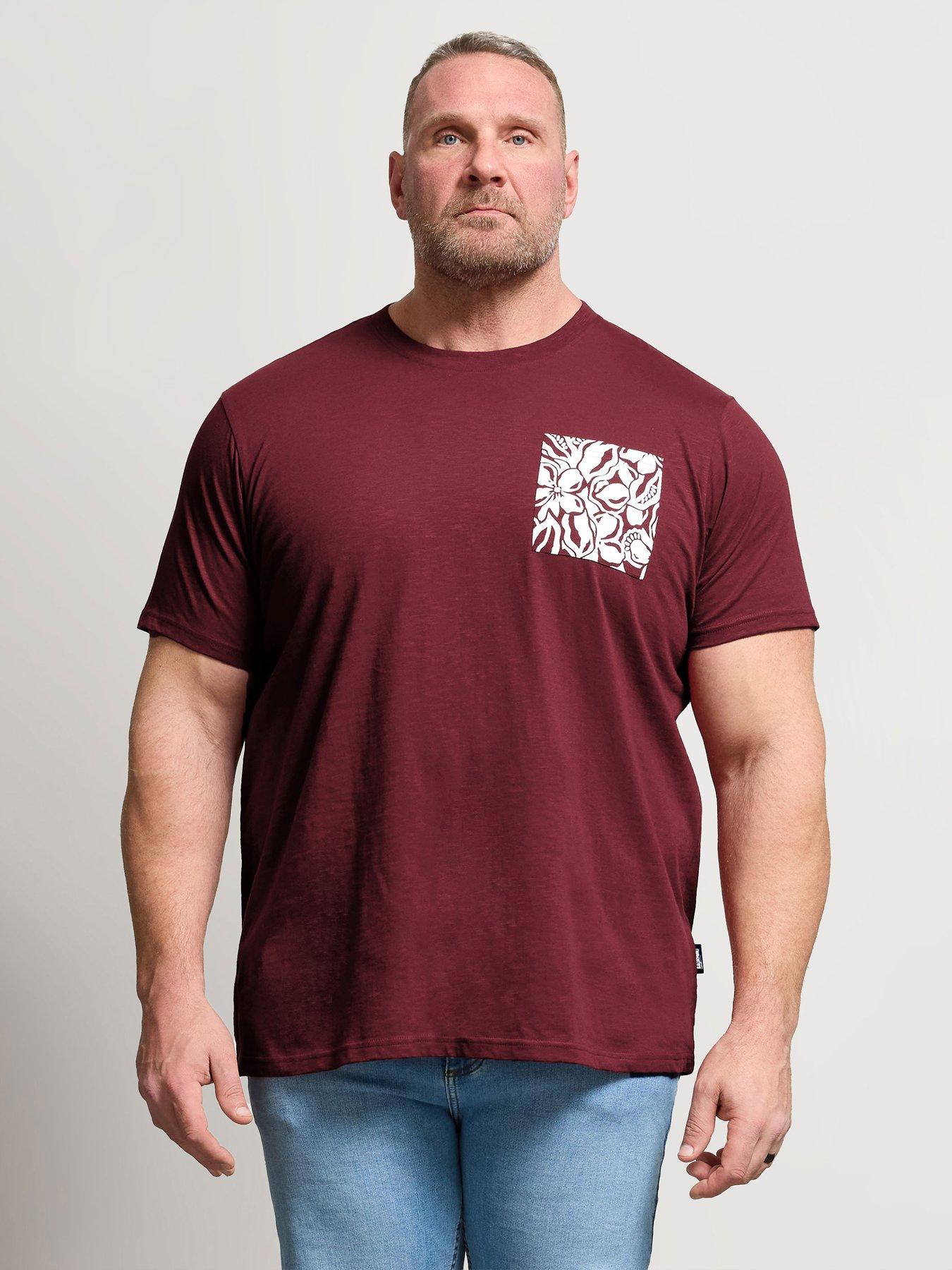 badrhino-flower-pocket-t-shirt-red