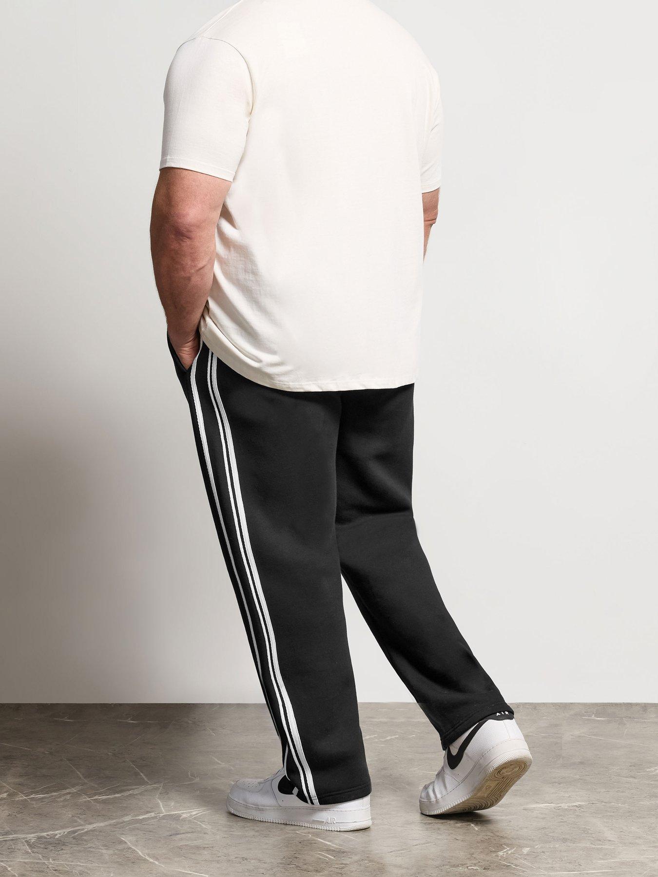  image of badrhino-side-stripe-joggers-black