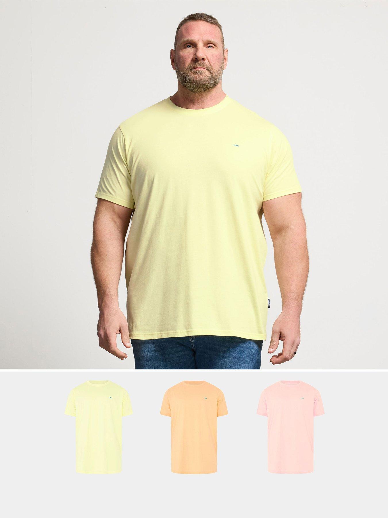 Image 1 of 6 of BadRhino 3 Pack of&nbsp;T-Shirts - Yellow