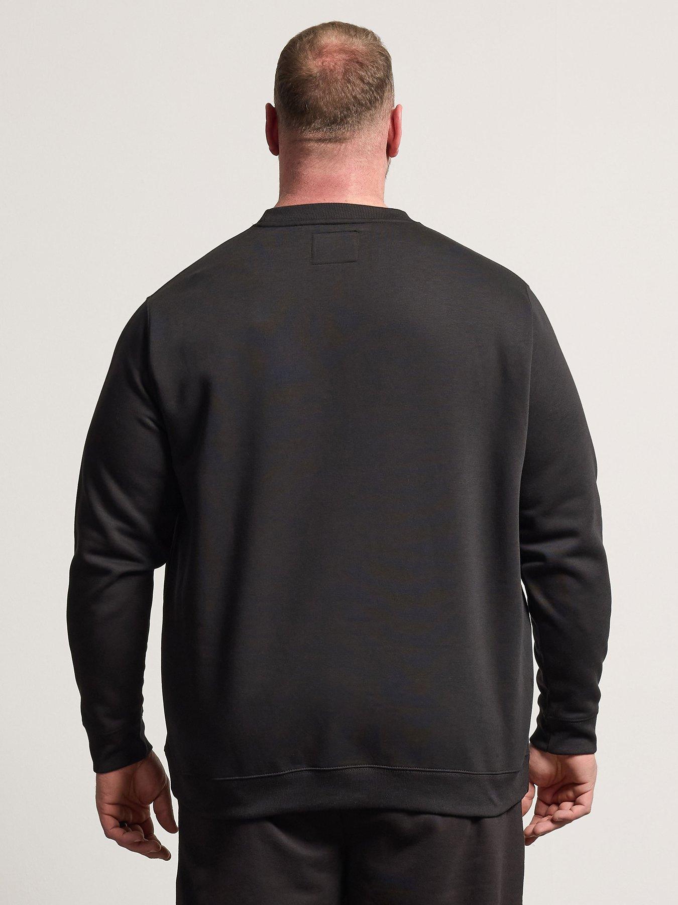 stillFront image of badrhino-logo-crew-sweatshirt-black