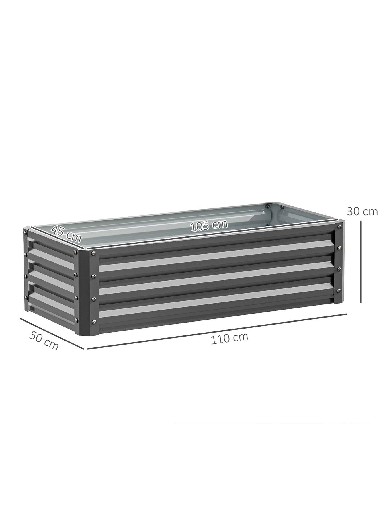 Image 7 of 7 of OutSunny Set Of 2 Garden Beds -&nbsp;L&nbsp;110 x W&nbsp;50 x&nbsp;H&nbsp;30 cm