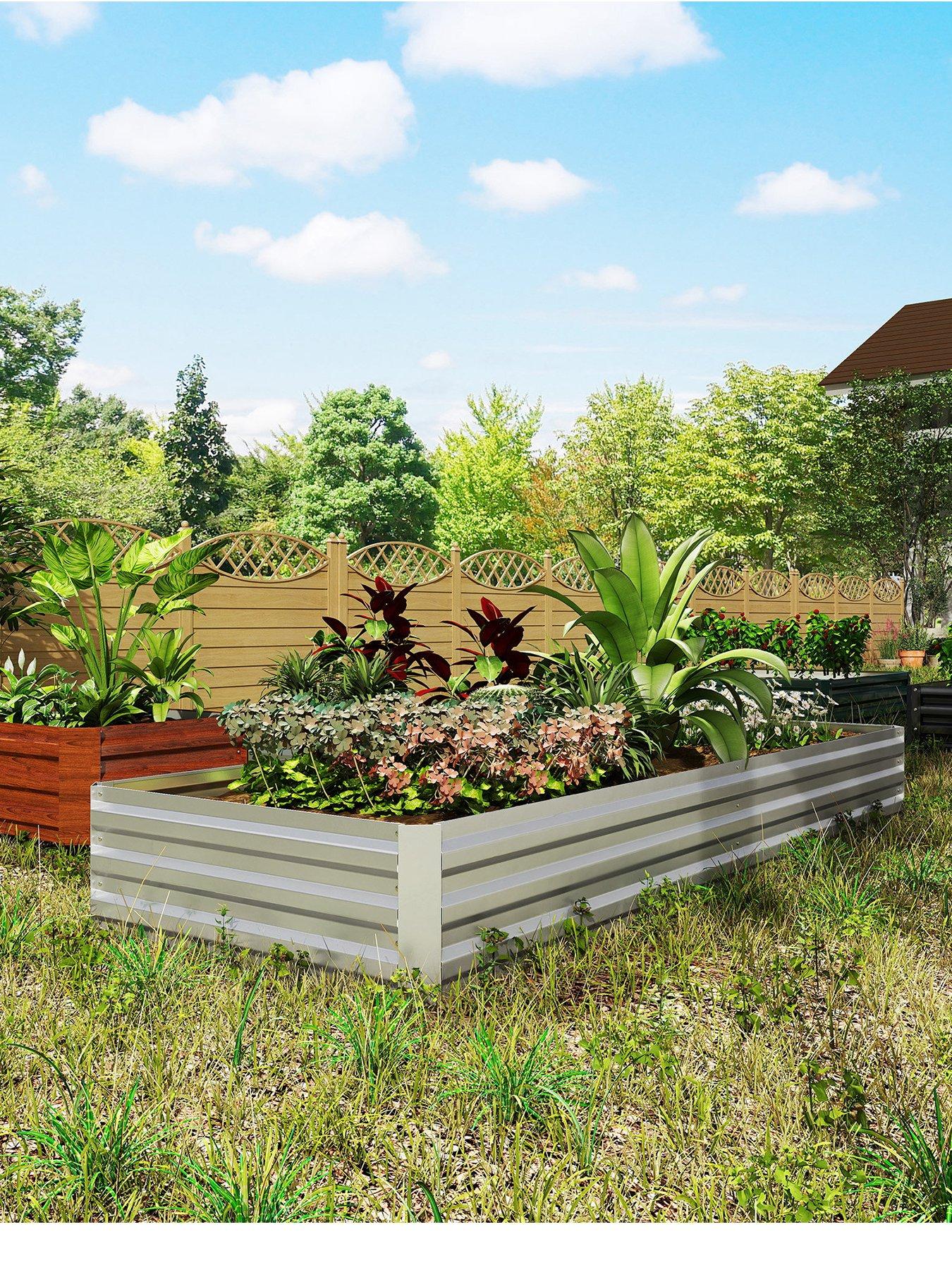 Image 2 of 7 of OutSunny Garden Bed, Long -&nbsp;L&nbsp;241 x W&nbsp;90.5 x&nbsp;H&nbsp;30 cm