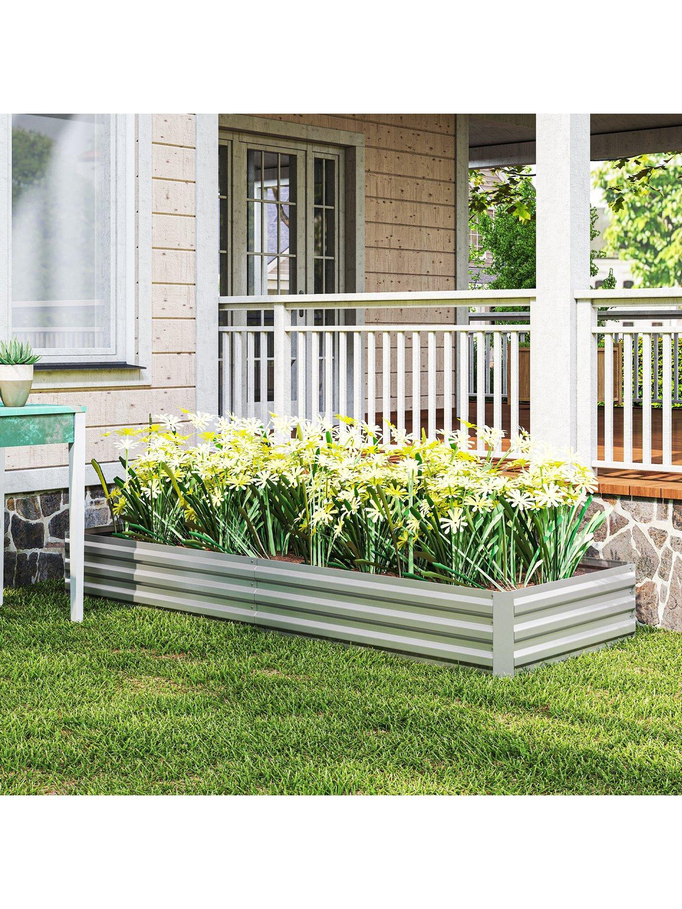 Image 3 of 7 of OutSunny Garden Bed, Long -&nbsp;L&nbsp;241 x W&nbsp;90.5 x&nbsp;H&nbsp;30 cm