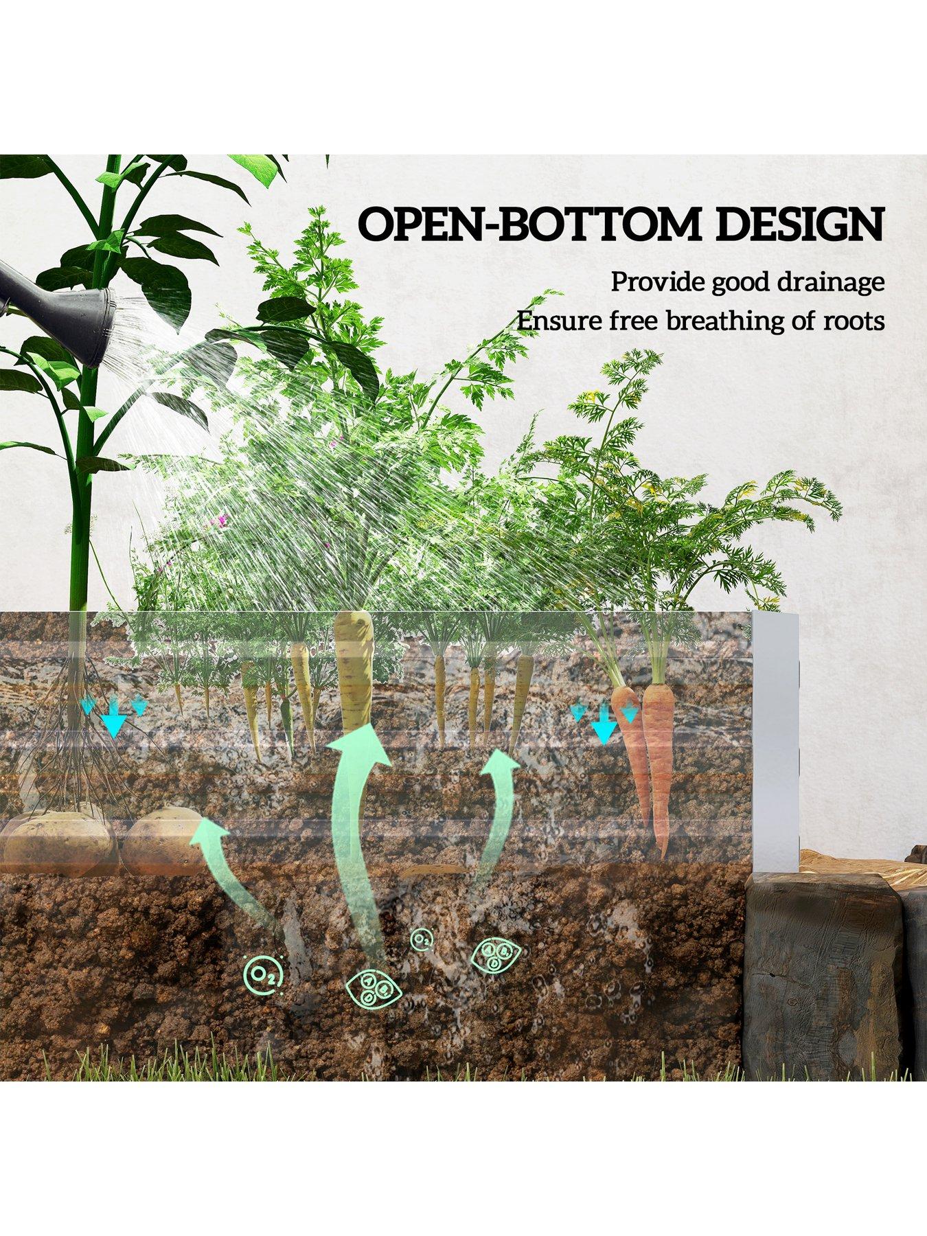 Image 5 of 7 of OutSunny Garden Bed, Long -&nbsp;L&nbsp;241 x W&nbsp;90.5 x&nbsp;H&nbsp;30 cm