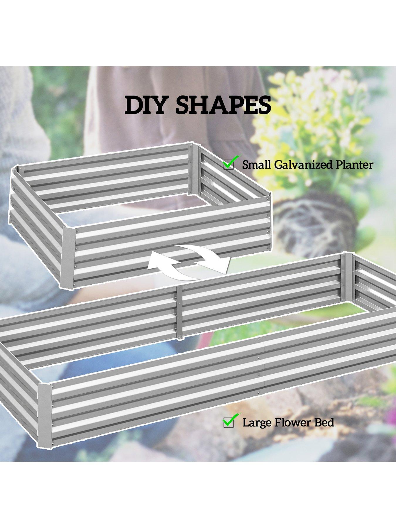 Image 6 of 7 of OutSunny Garden Bed, Long -&nbsp;L&nbsp;241 x W&nbsp;90.5 x&nbsp;H&nbsp;30 cm