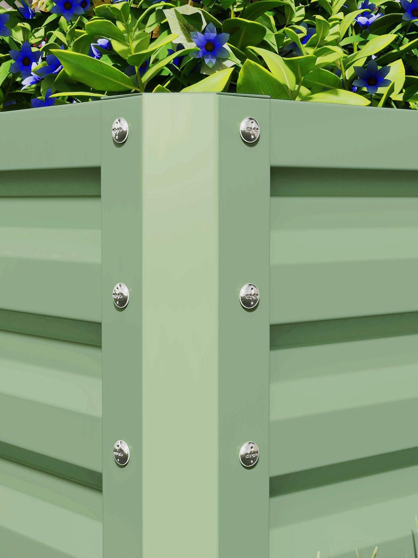 Image 4 of 7 of OutSunny Set Of 2 Garden Beds Square - L 60 x&nbsp;W&nbsp;60 x&nbsp;H&nbsp;30.5 cm