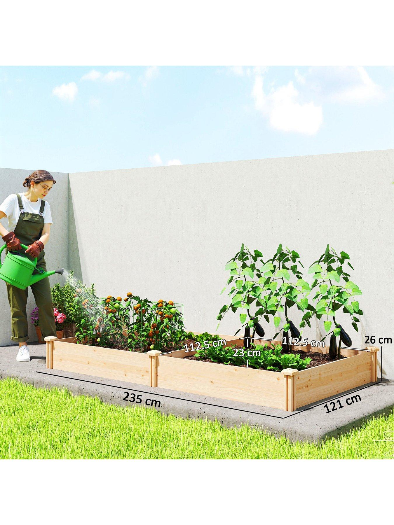 Image 3 of 7 of OutSunny Garden Bed, Flat - W&nbsp;235 x D 121&nbsp;x&nbsp;H&nbsp;26 cm