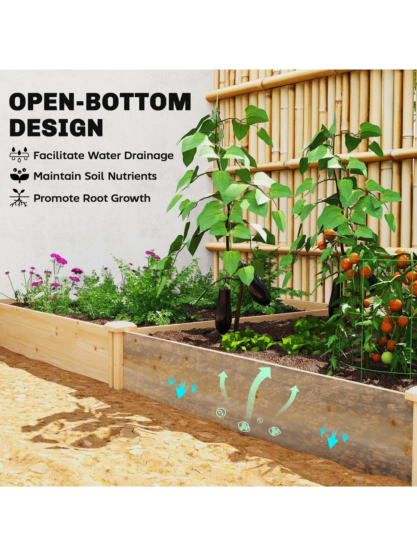 Image 5 of 7 of OutSunny Garden Bed, Flat - W&nbsp;235 x D 121&nbsp;x&nbsp;H&nbsp;26 cm