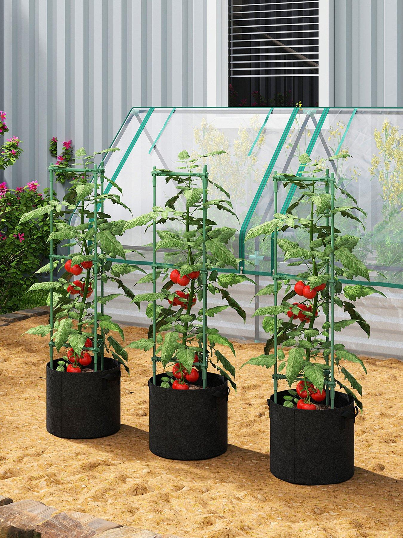 OutSunny Set Of 3 Planters - L 35 x W 35 x H 120 cm