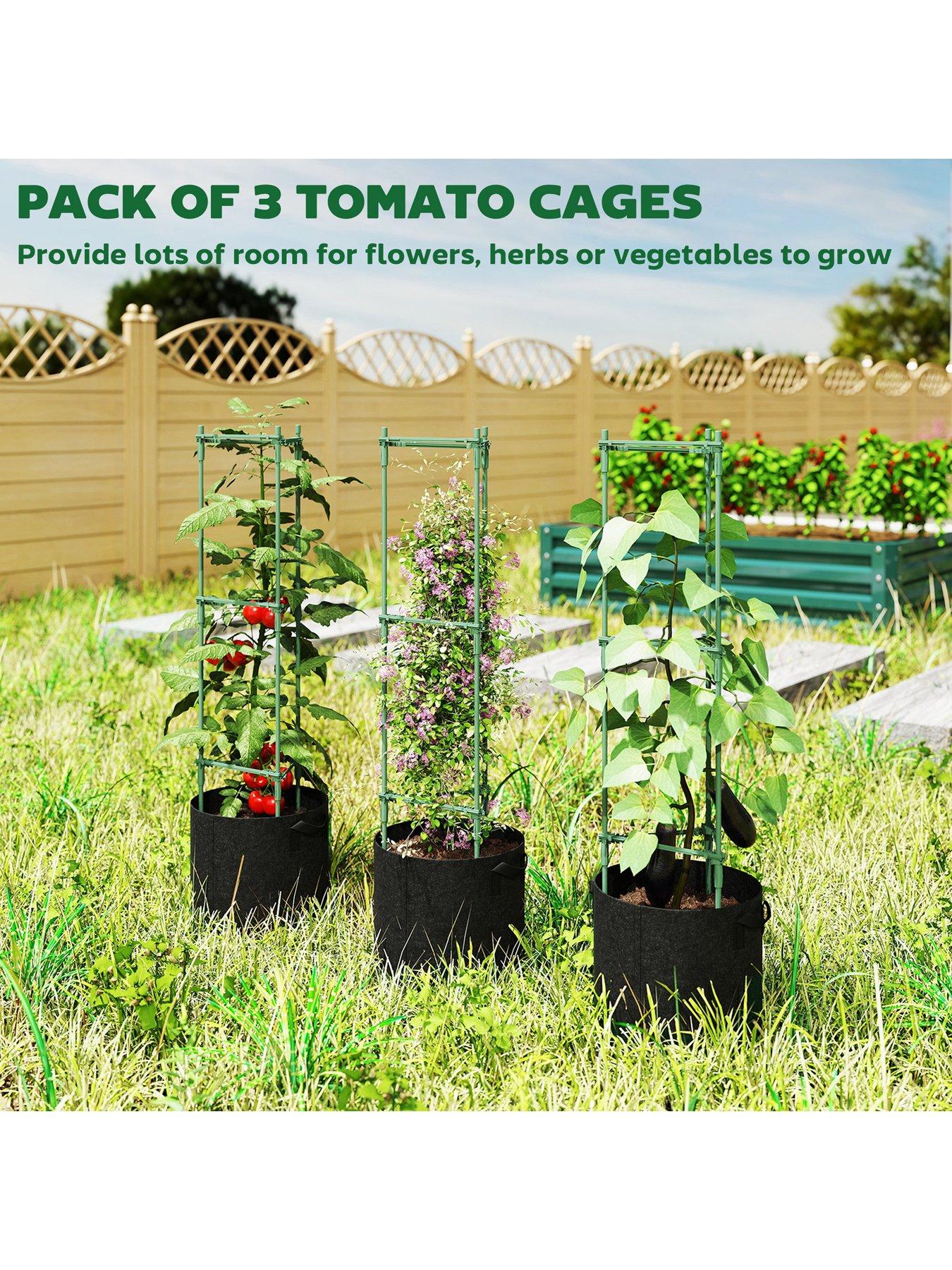 Image 5 of 7 of OutSunny Set Of 3 Planters - L&nbsp;35 x W 35 x&nbsp;H&nbsp;120 cm