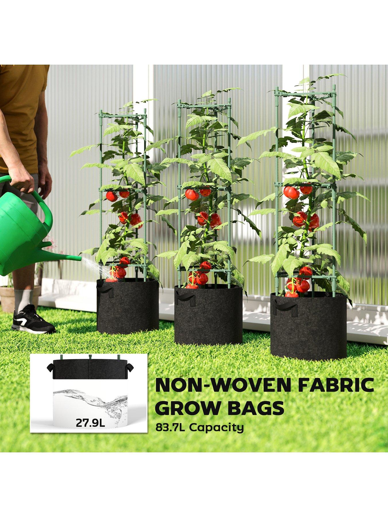 Image 6 of 7 of OutSunny Set Of 3 Planters - L&nbsp;35 x W 35 x&nbsp;H&nbsp;120 cm