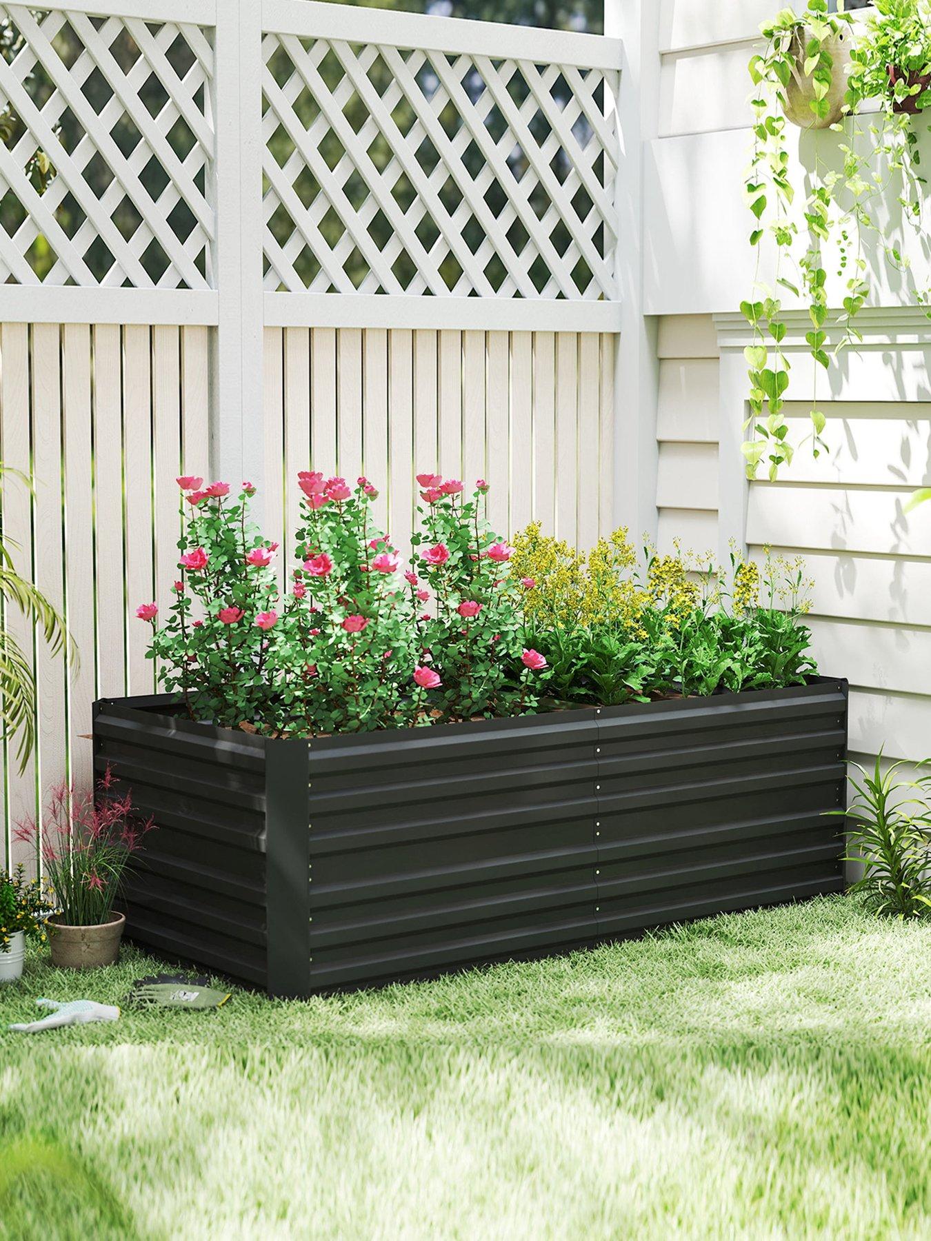 Image 1 of 7 of OutSunny Garden Bed, Tall - L 180 x W 90 x&nbsp;H&nbsp;59 cm