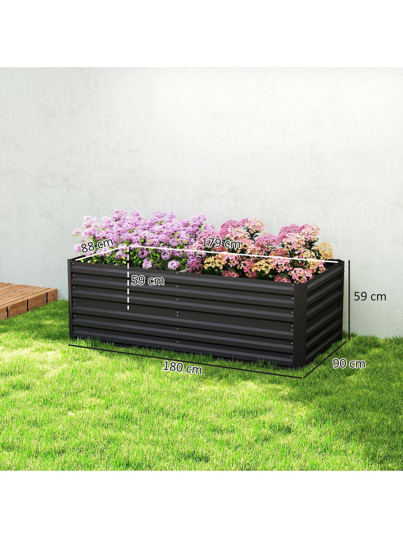 Image 4 of 7 of OutSunny Garden Bed, Tall - L 180 x W 90 x&nbsp;H&nbsp;59 cm