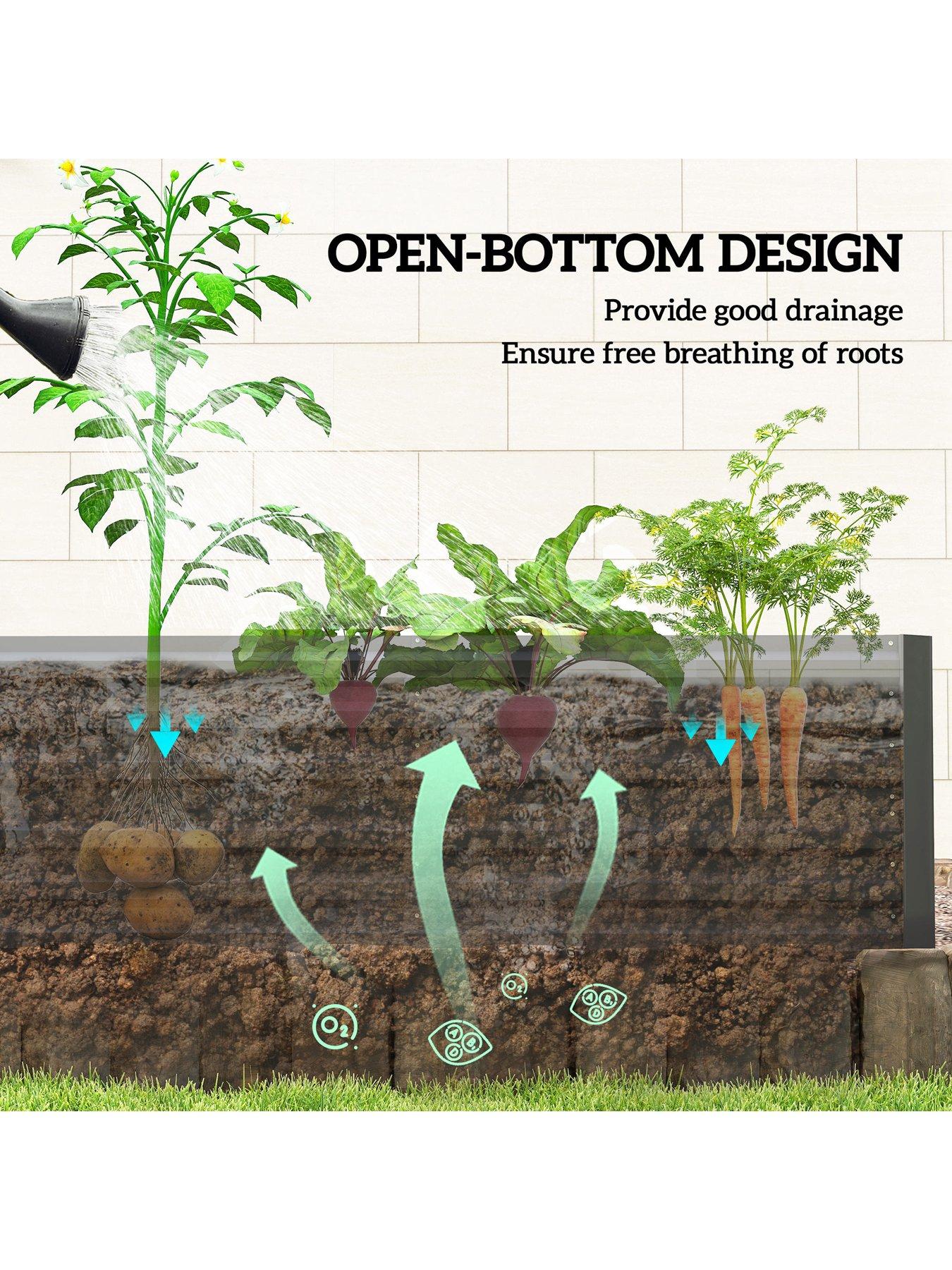 Image 5 of 7 of OutSunny Garden Bed, Tall - L 180 x W 90 x&nbsp;H&nbsp;59 cm