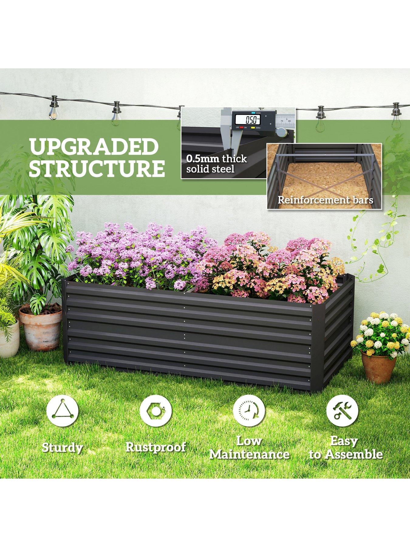 Image 6 of 7 of OutSunny Garden Bed, Tall - L 180 x W 90 x&nbsp;H&nbsp;59 cm