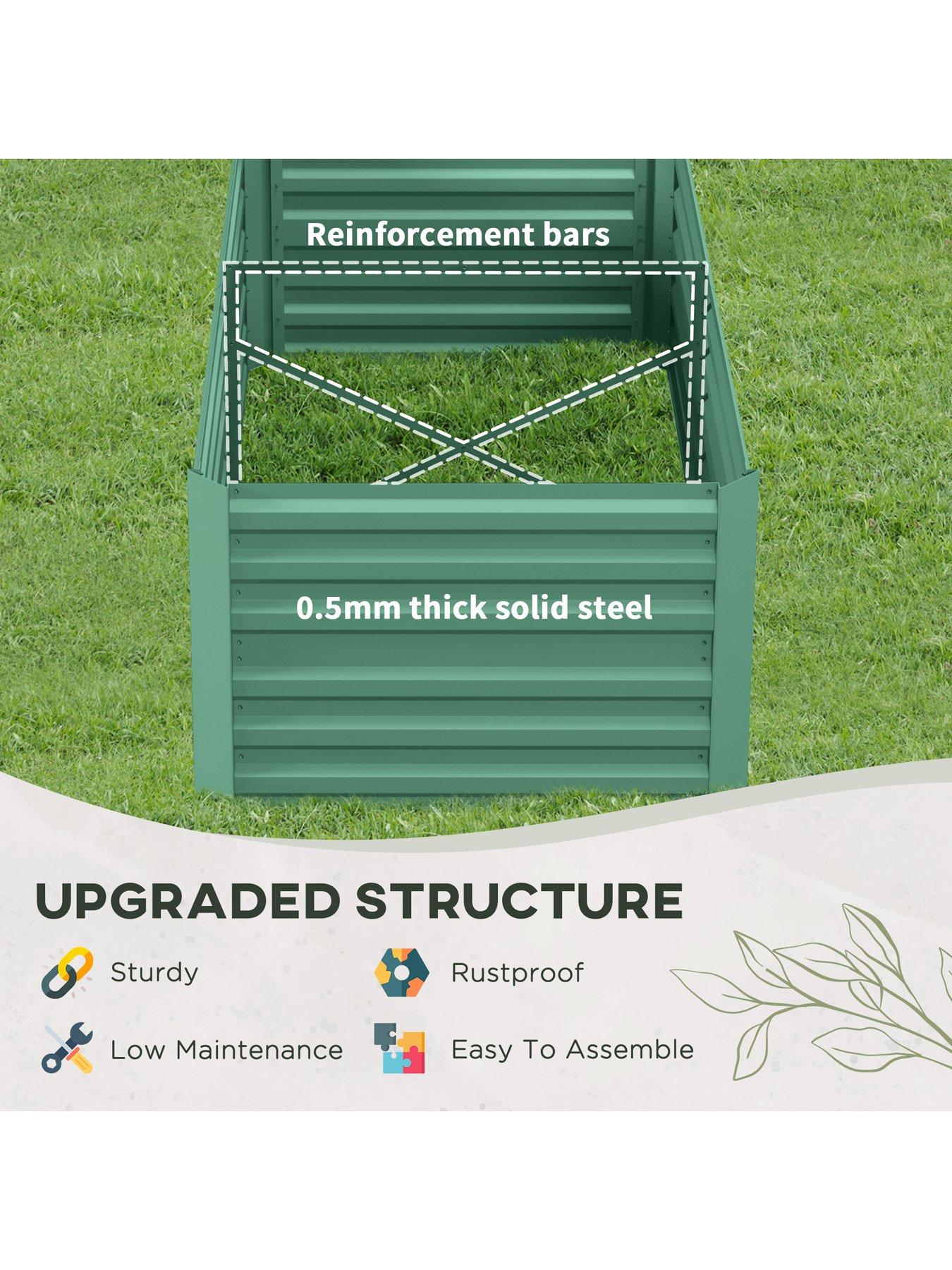 Image 5 of 7 of OutSunny Garden Bed,&nbsp;Extra Long - L&nbsp;180 x W 90 x H&nbsp;59 cm