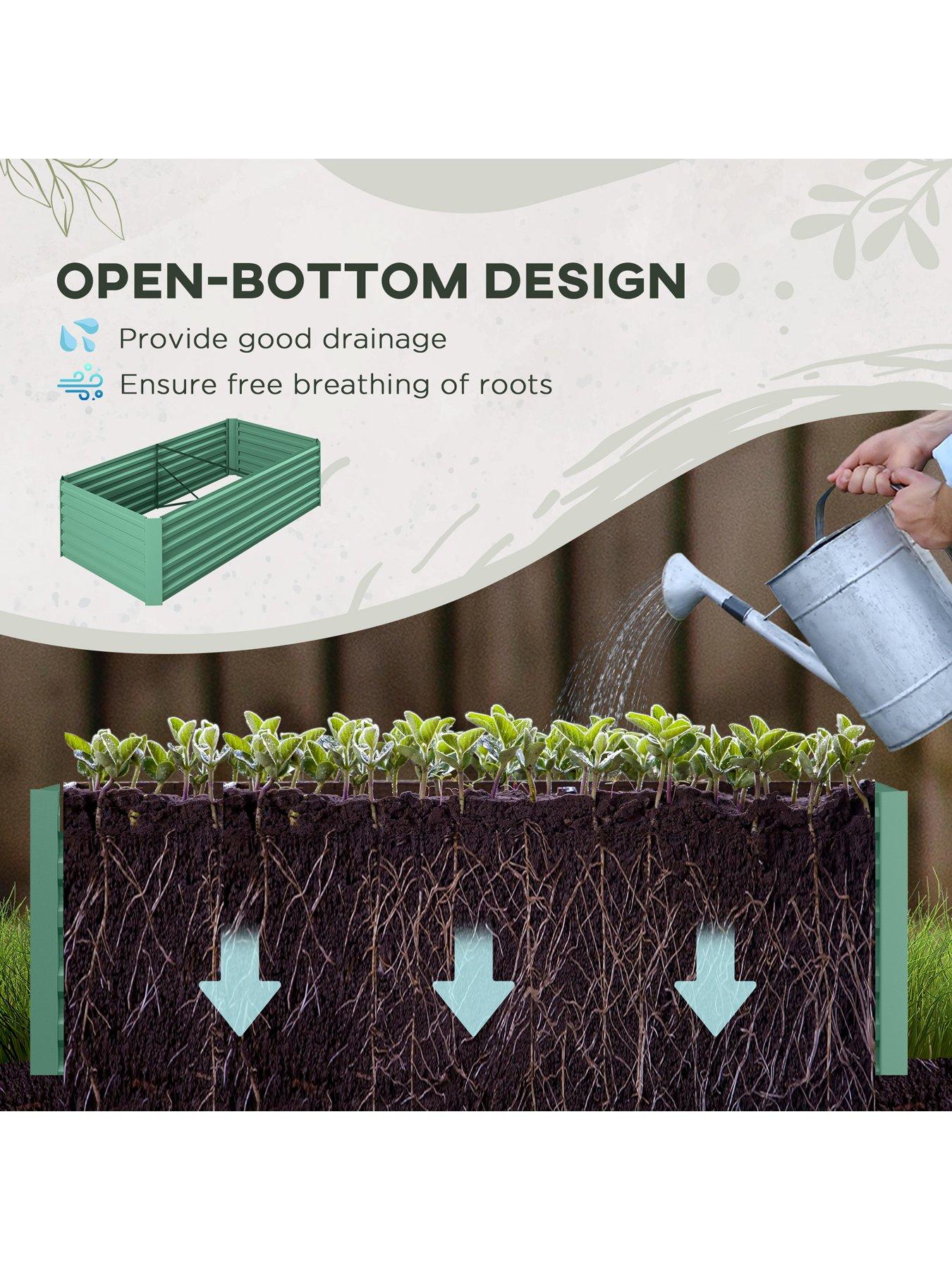 Image 6 of 7 of OutSunny Garden Bed,&nbsp;Extra Long - L&nbsp;180 x W 90 x H&nbsp;59 cm