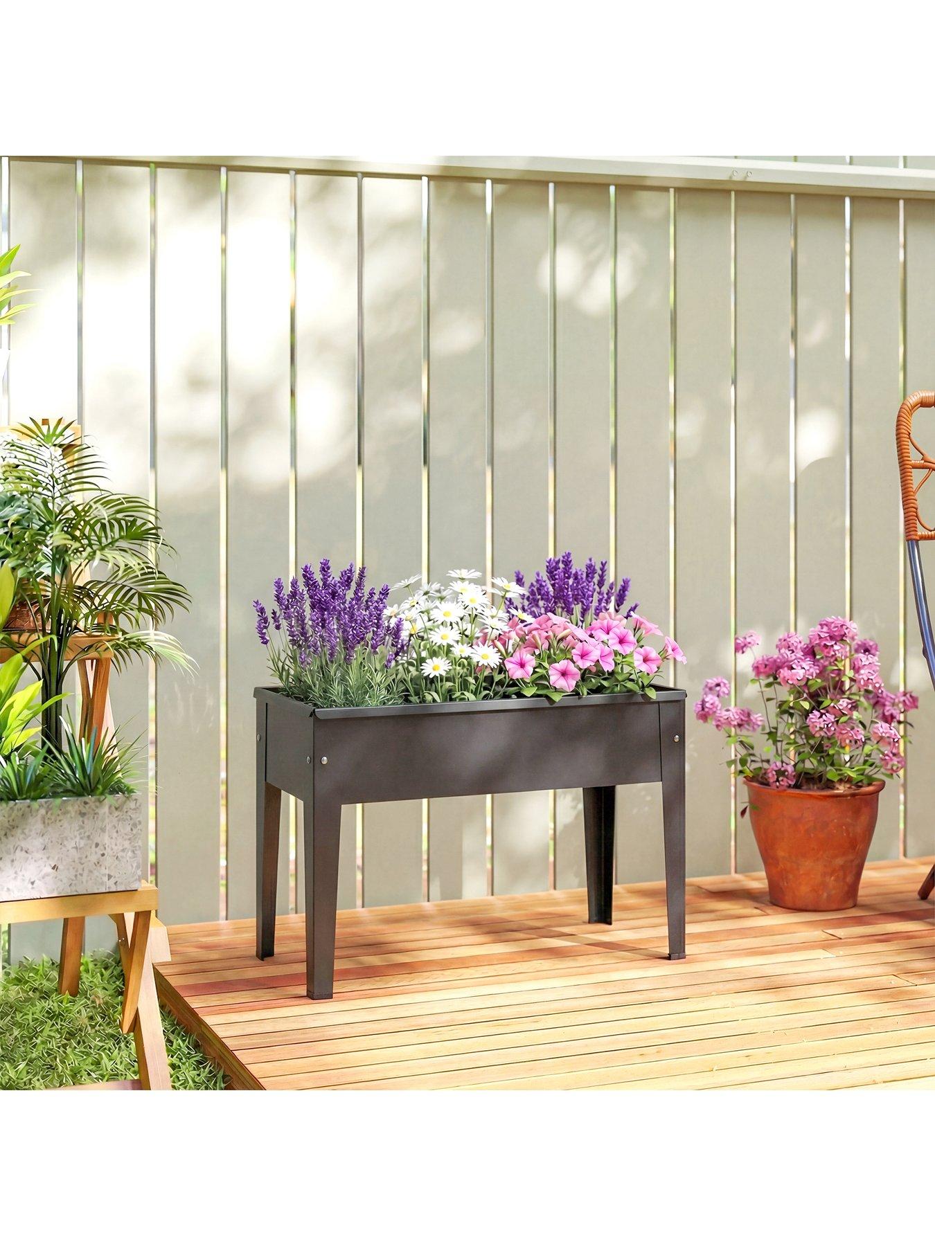 Image 4 of 7 of OutSunny Raised Garden Bed -&nbsp;L&nbsp;60&nbsp;x W&nbsp;27&nbsp;x H&nbsp;45 cm