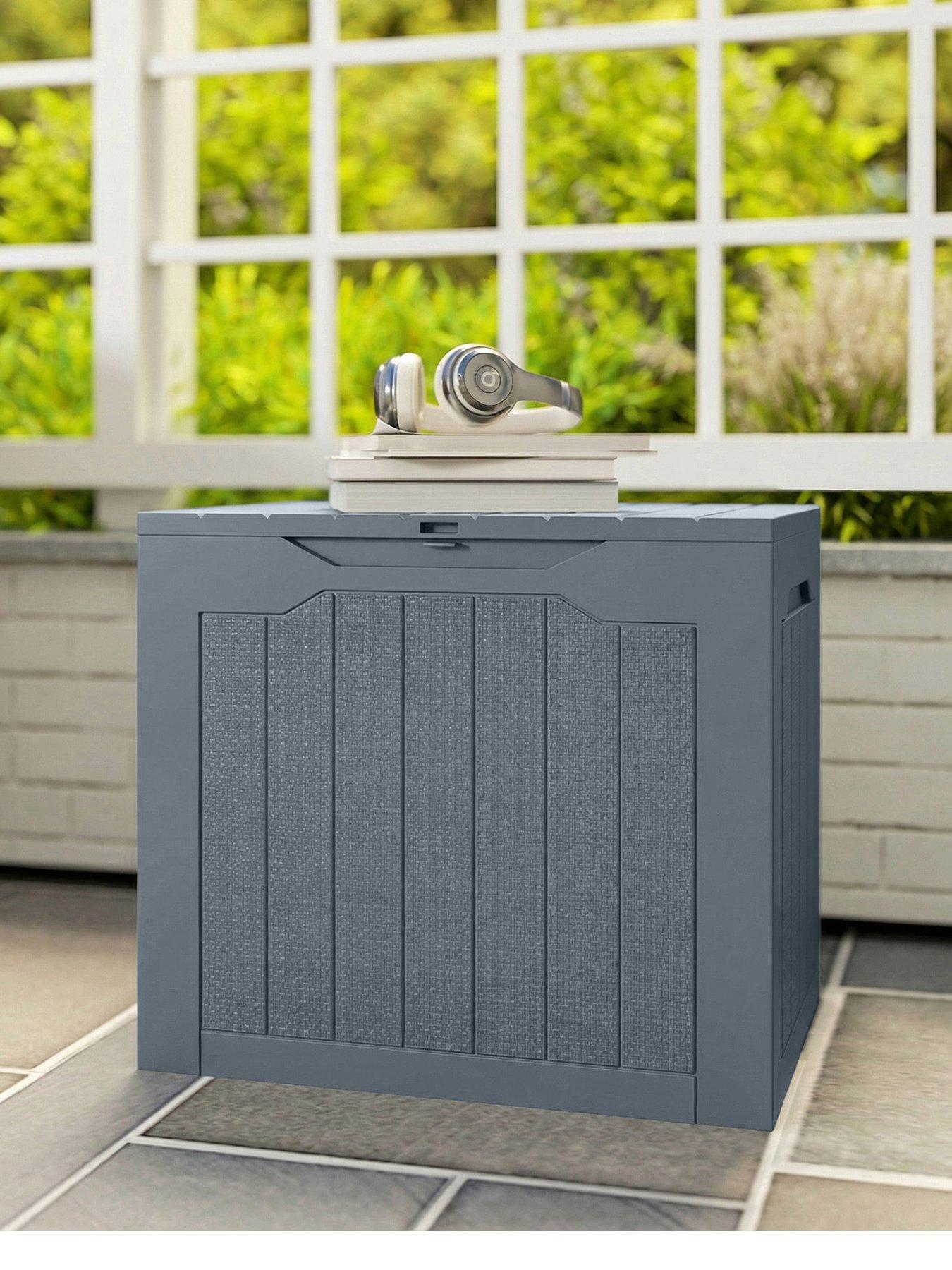 OutSunny Outdoor Storage Box (L 56 x W 41 x H 50 cm) - Grey | Littlewoods