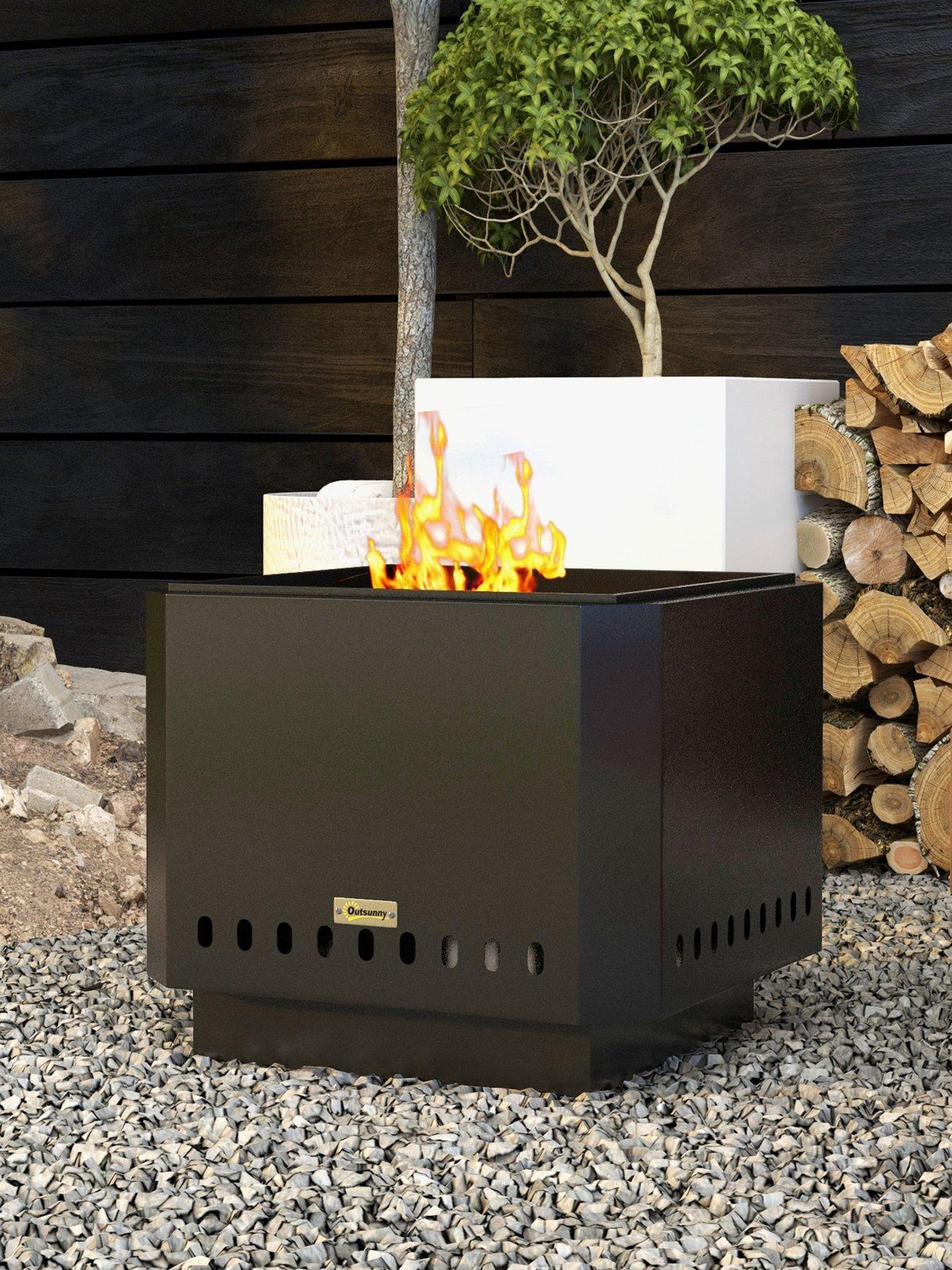 OutSunny Fire Pit 48L x 48W x 41H cm