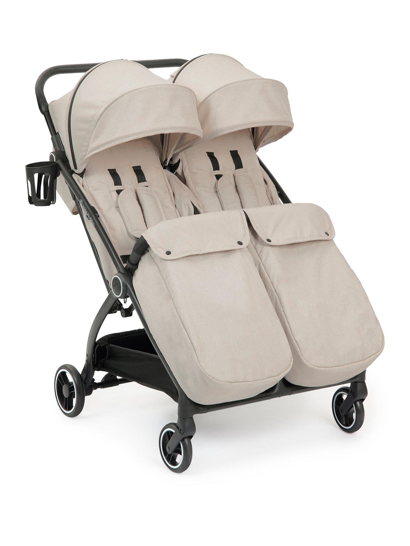Ickle Bubba Aries Double Max Autofold Stroller - Stone
