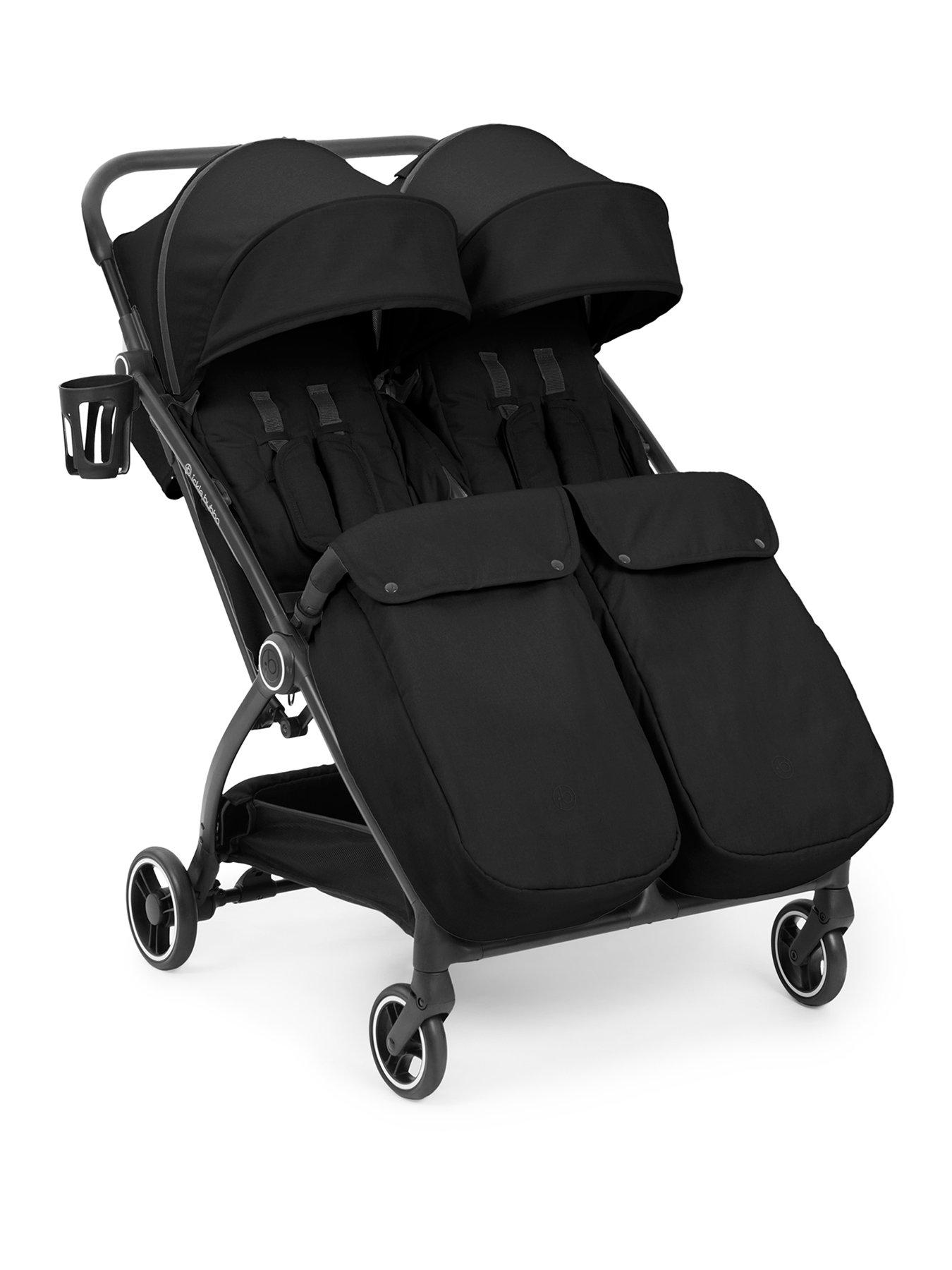 Ickle Bubba Aries Double Max Autofold Stroller - Black