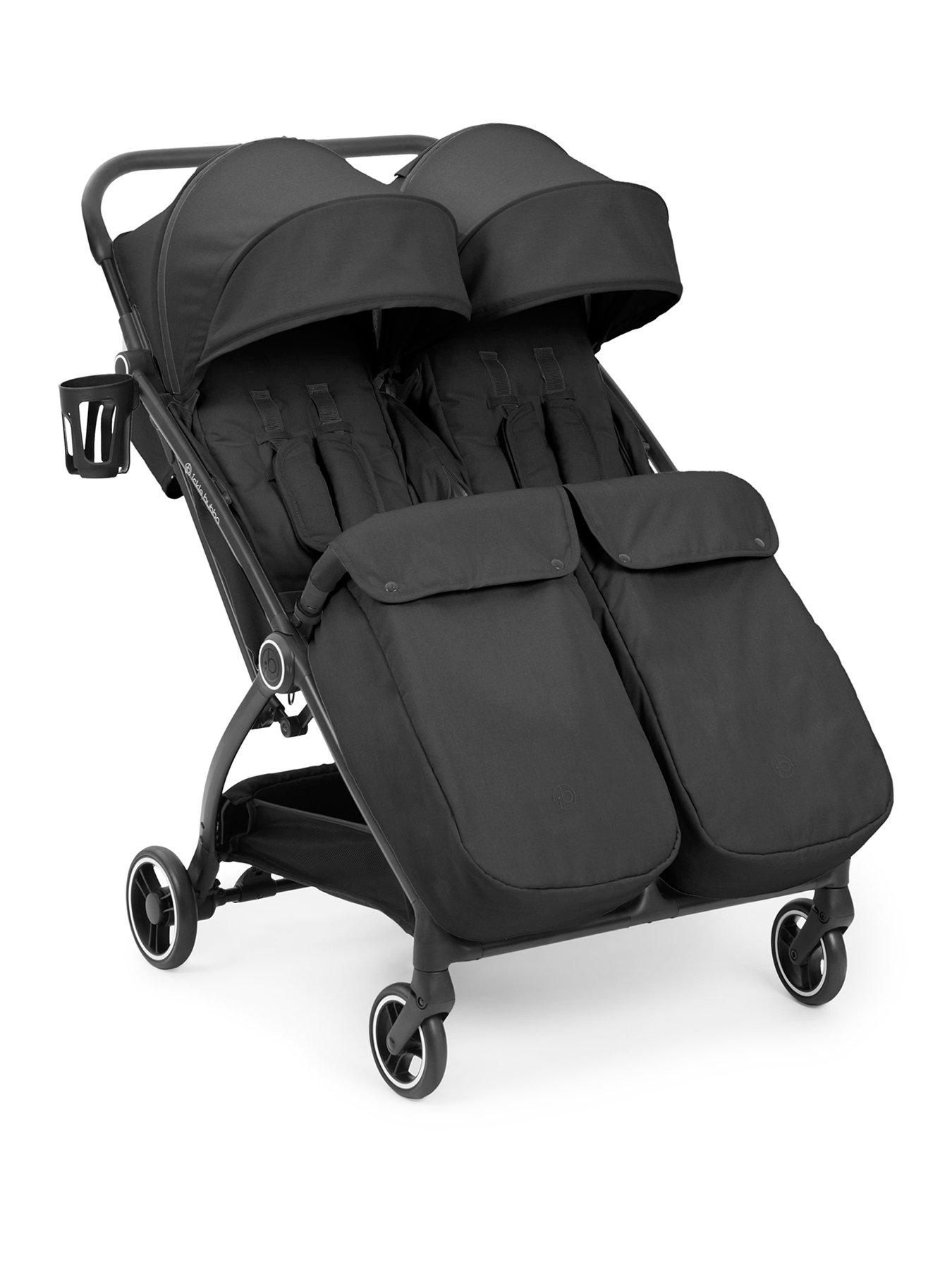 Image 1 of 8 of Ickle Bubba Aries Double Max Autofold Stroller - Graphite Grey
