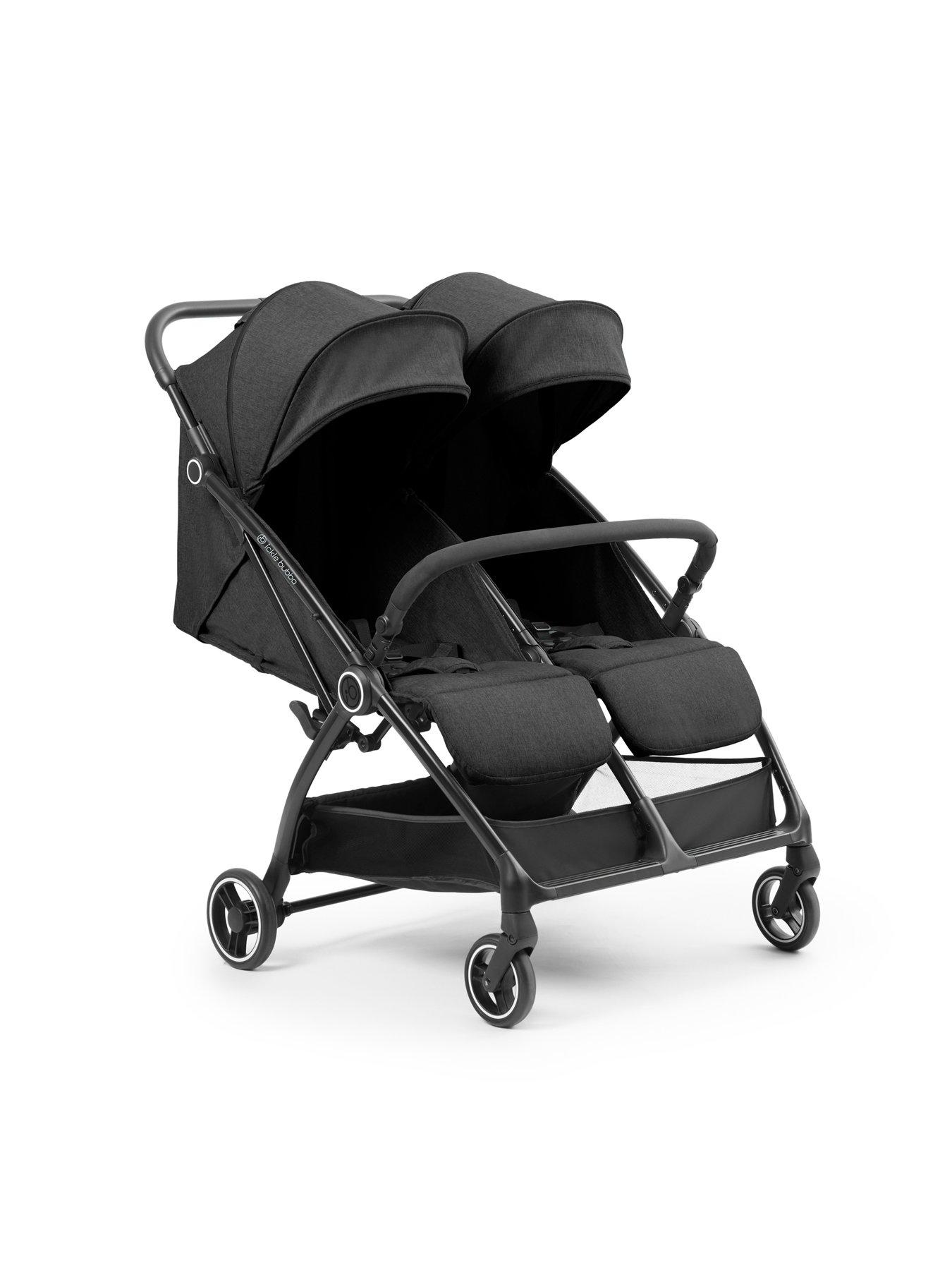 Image 2 of 8 of Ickle Bubba Aries Double Max Autofold Stroller - Graphite Grey