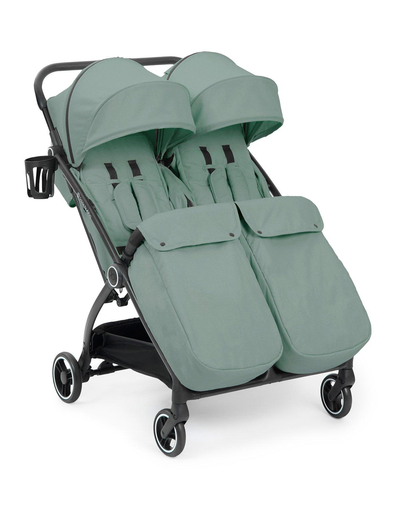 Ickle Bubba Aries Double Max Autofold Stroller - Sage Green