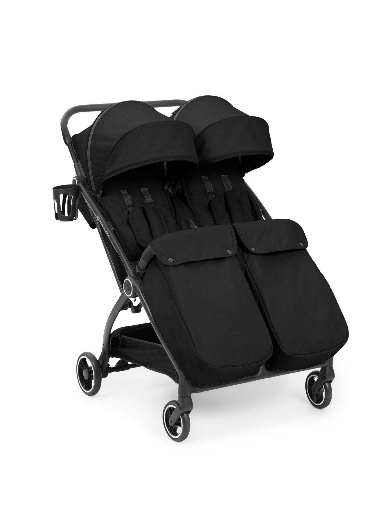  image of ickle-bubba-aries-double-prime-autofold-stroller-black