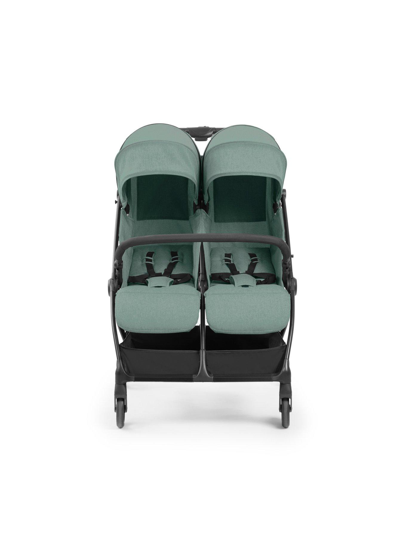  image of ickle-bubba-aries-double-prime-autofold-stroller-sage-green