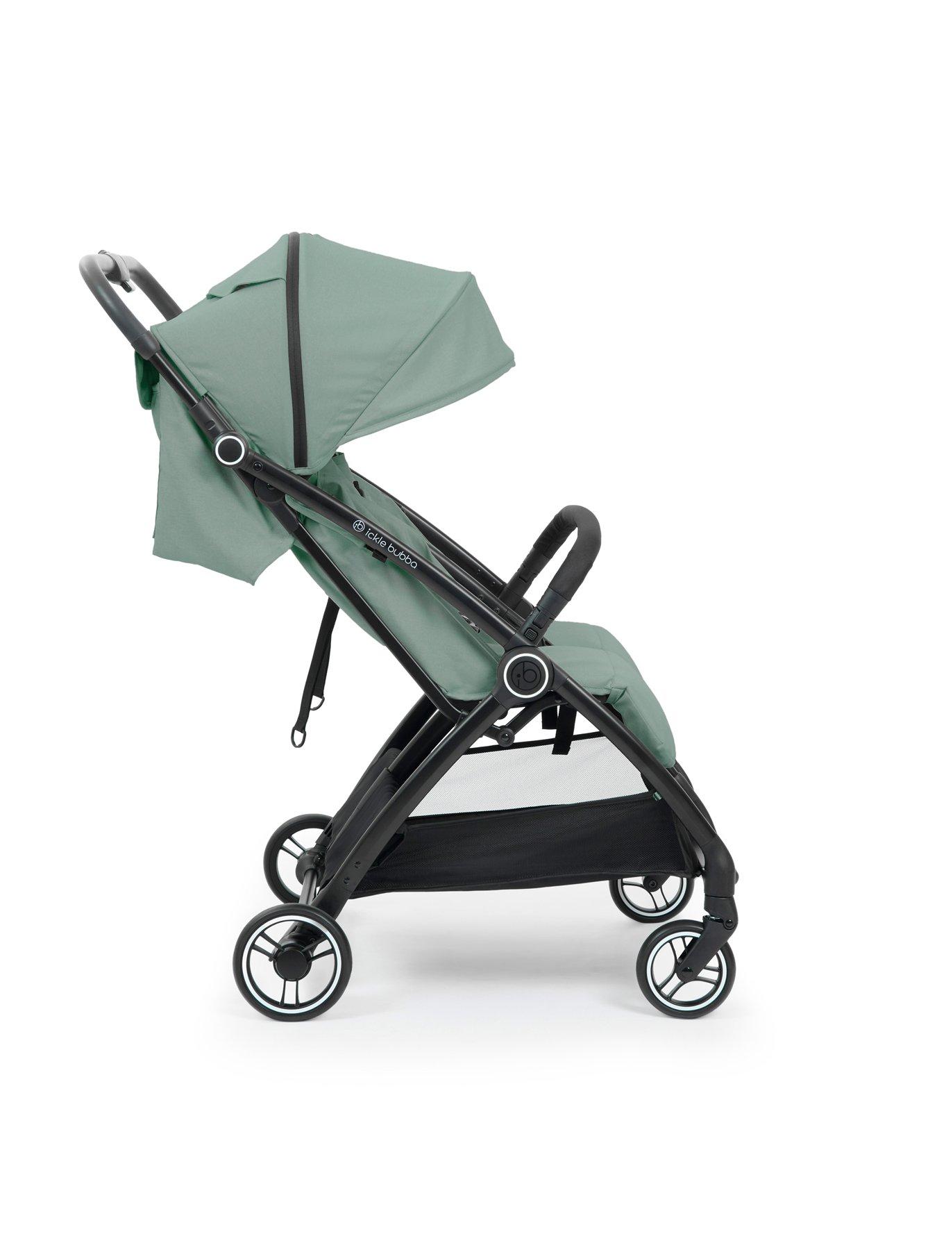  image of ickle-bubba-aries-double-prime-autofold-stroller-sage-green