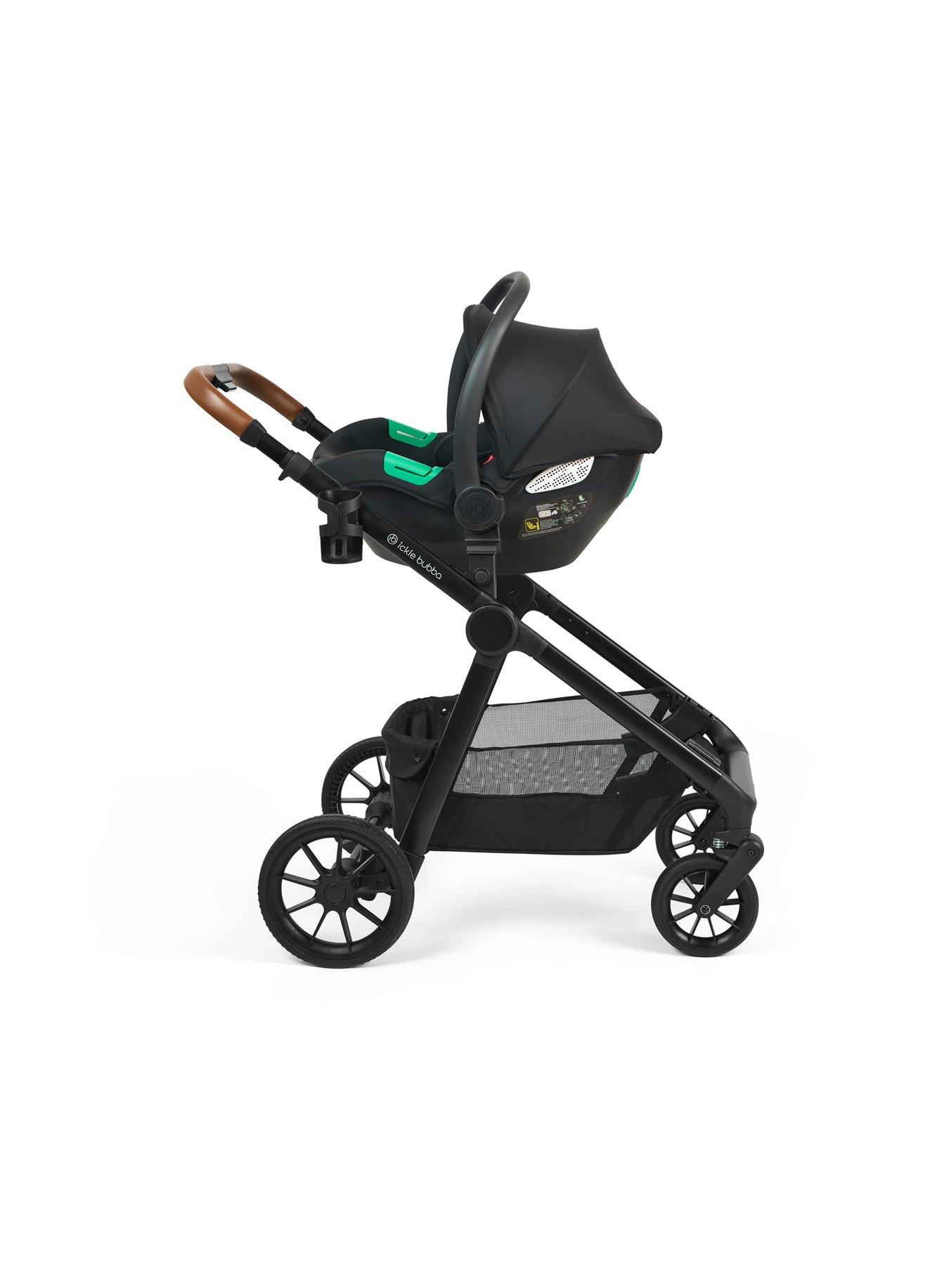 Image 5 of 8 of Ickle Bubba VIRGO GROWING FAMILY 14 PIECE TRAVEL SYSTEM WITH I-SIZE CIRRUS CAR SEAT &amp; ISOFIX BASE - Black / Black / Tan