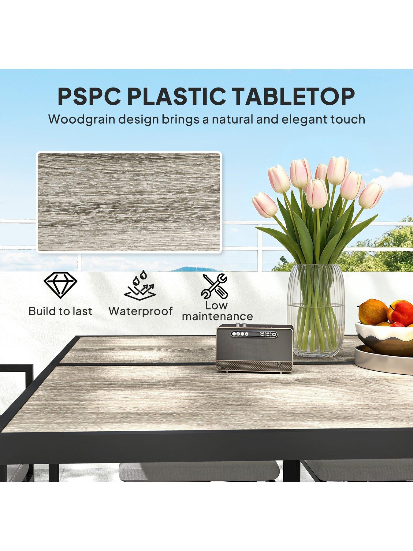  image of outsunny-8-seater-cube-patio-dining-set