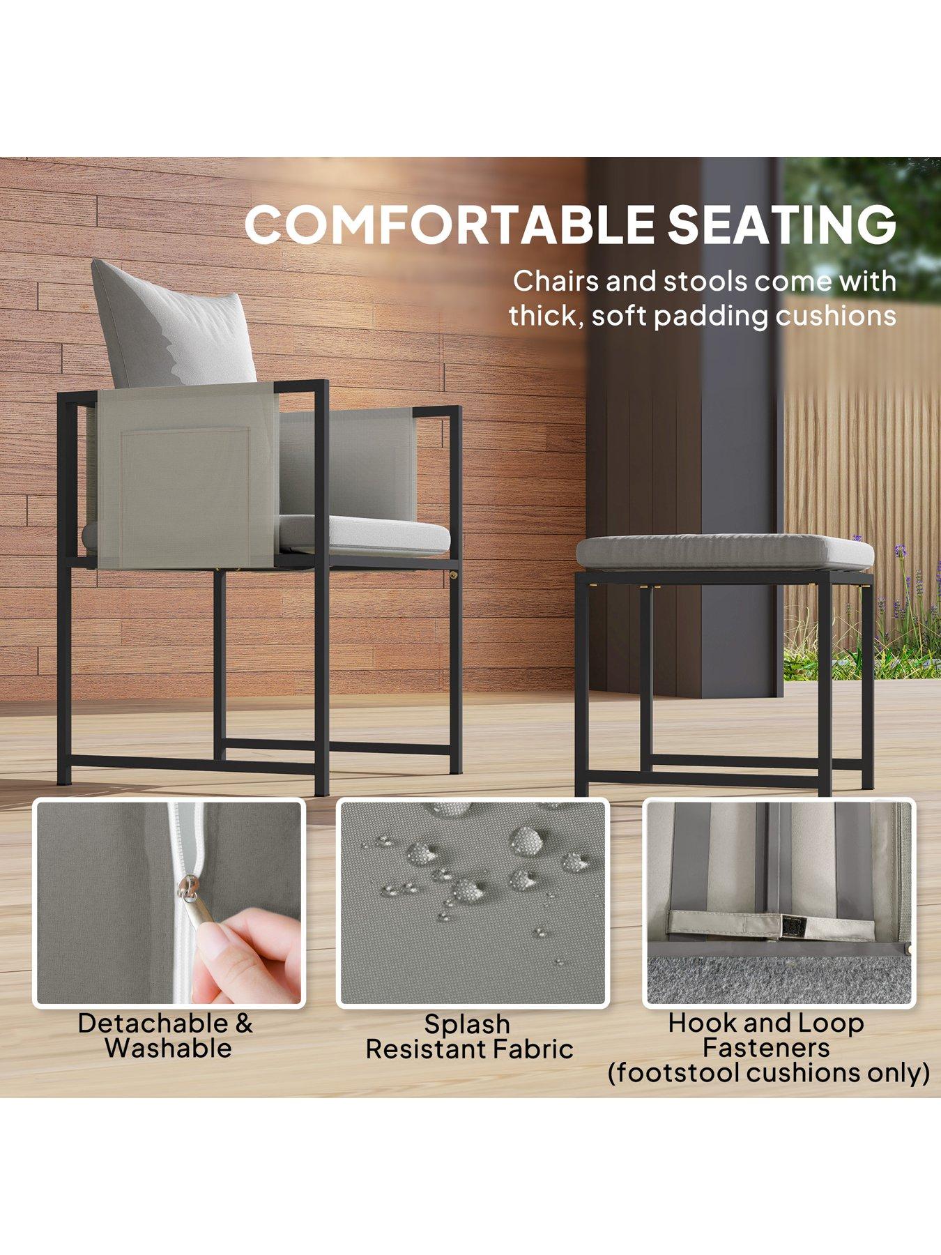  image of outsunny-8-seater-cube-patio-dining-set
