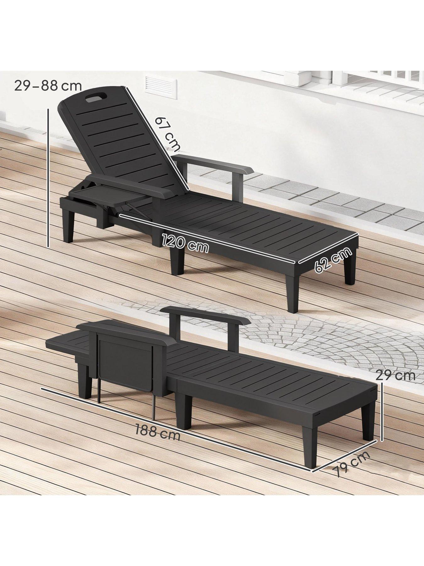 image of outsunny-set-2-sun-lounger--brown