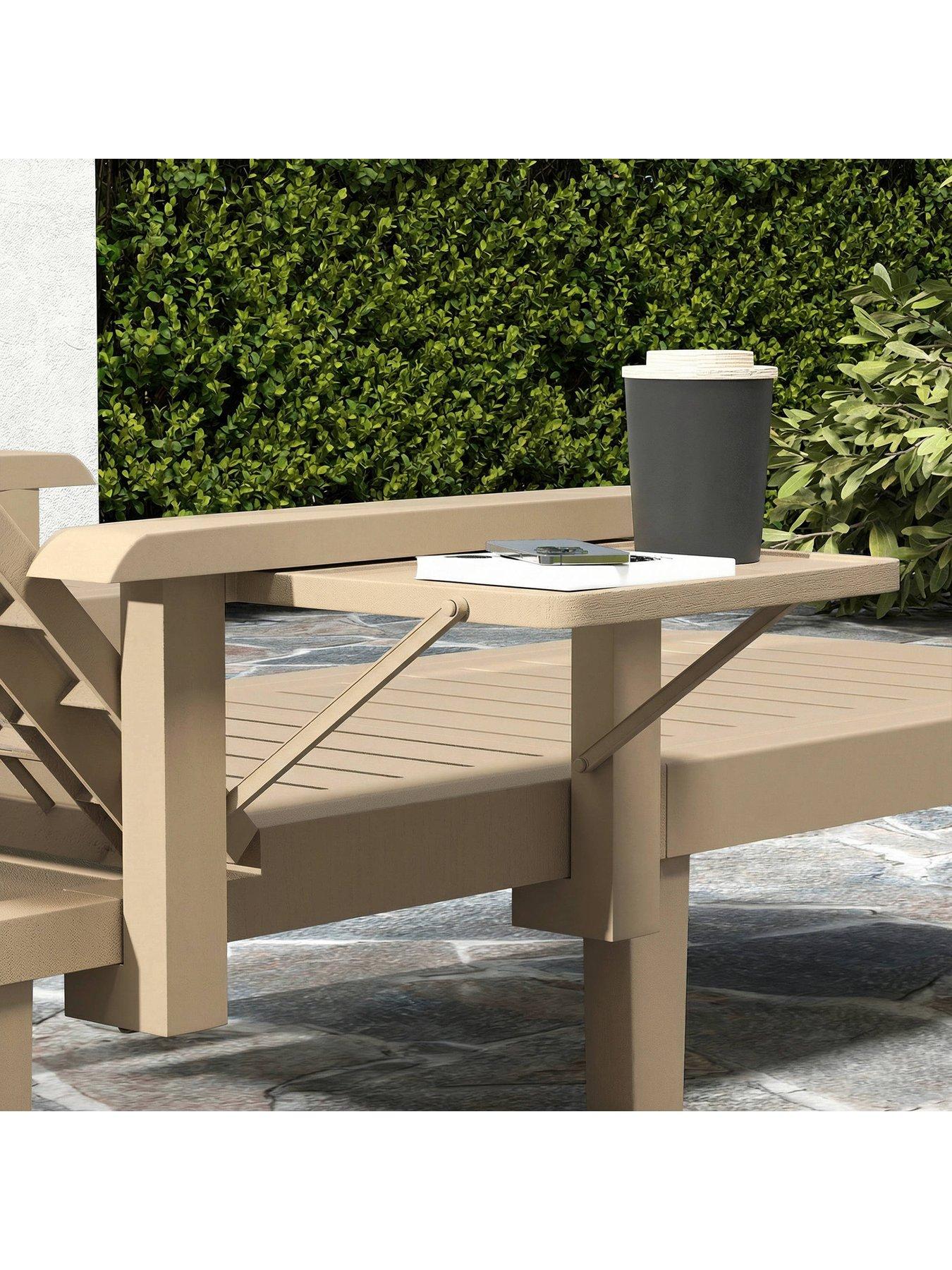 Image 7 of 7 of OutSunny Set 2 Sun Lounger- Natural