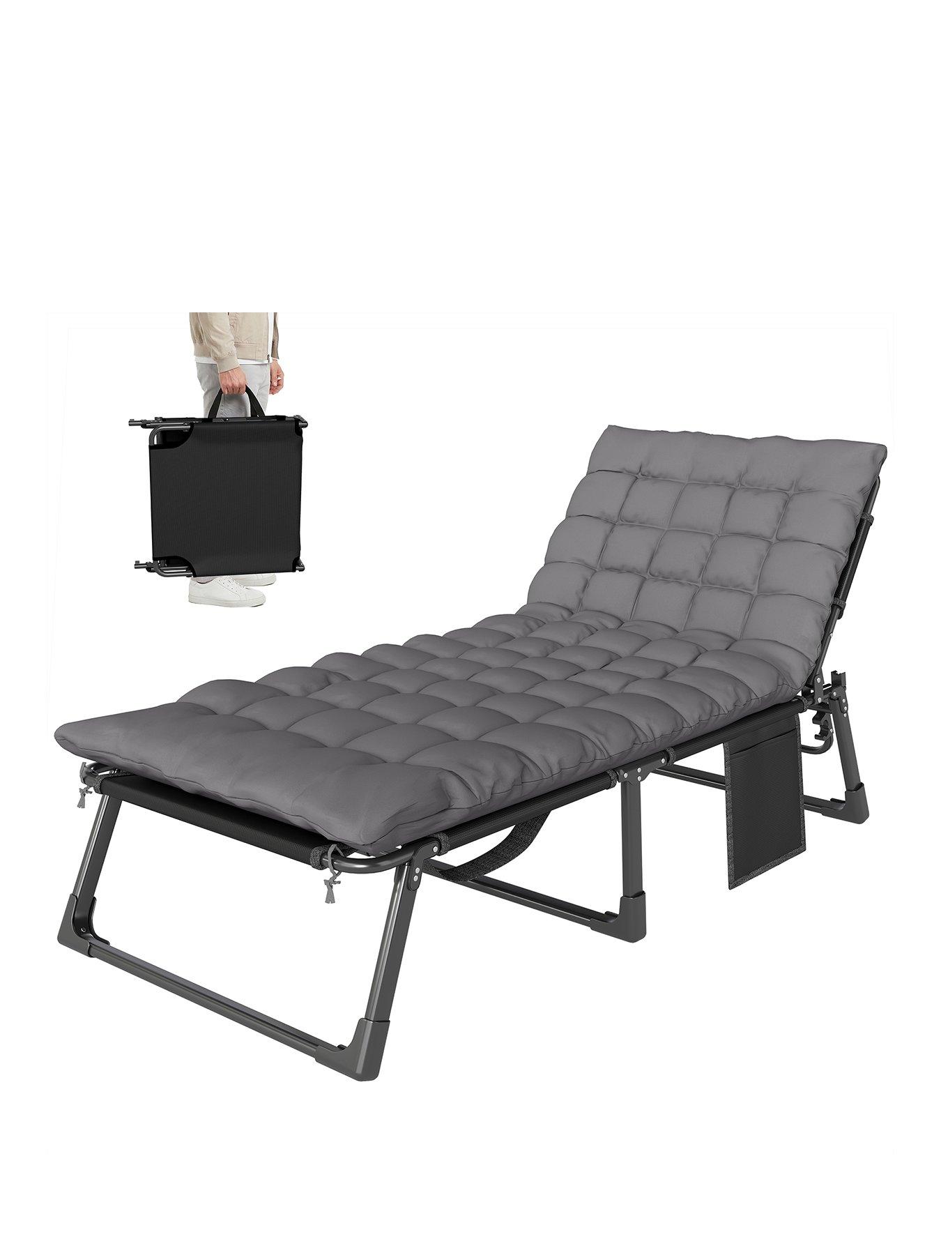  image of outsunny-sun-lounger-with-cushion