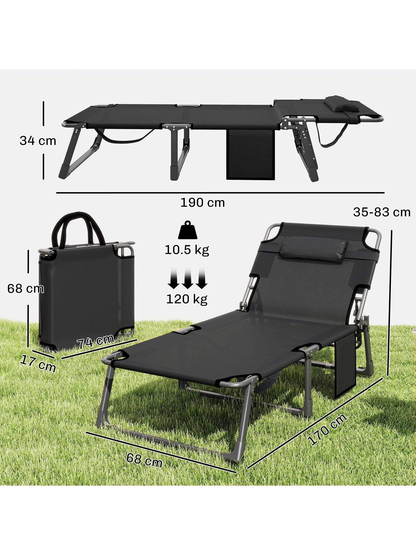  image of outsunny-sun-lounger-with-cushion