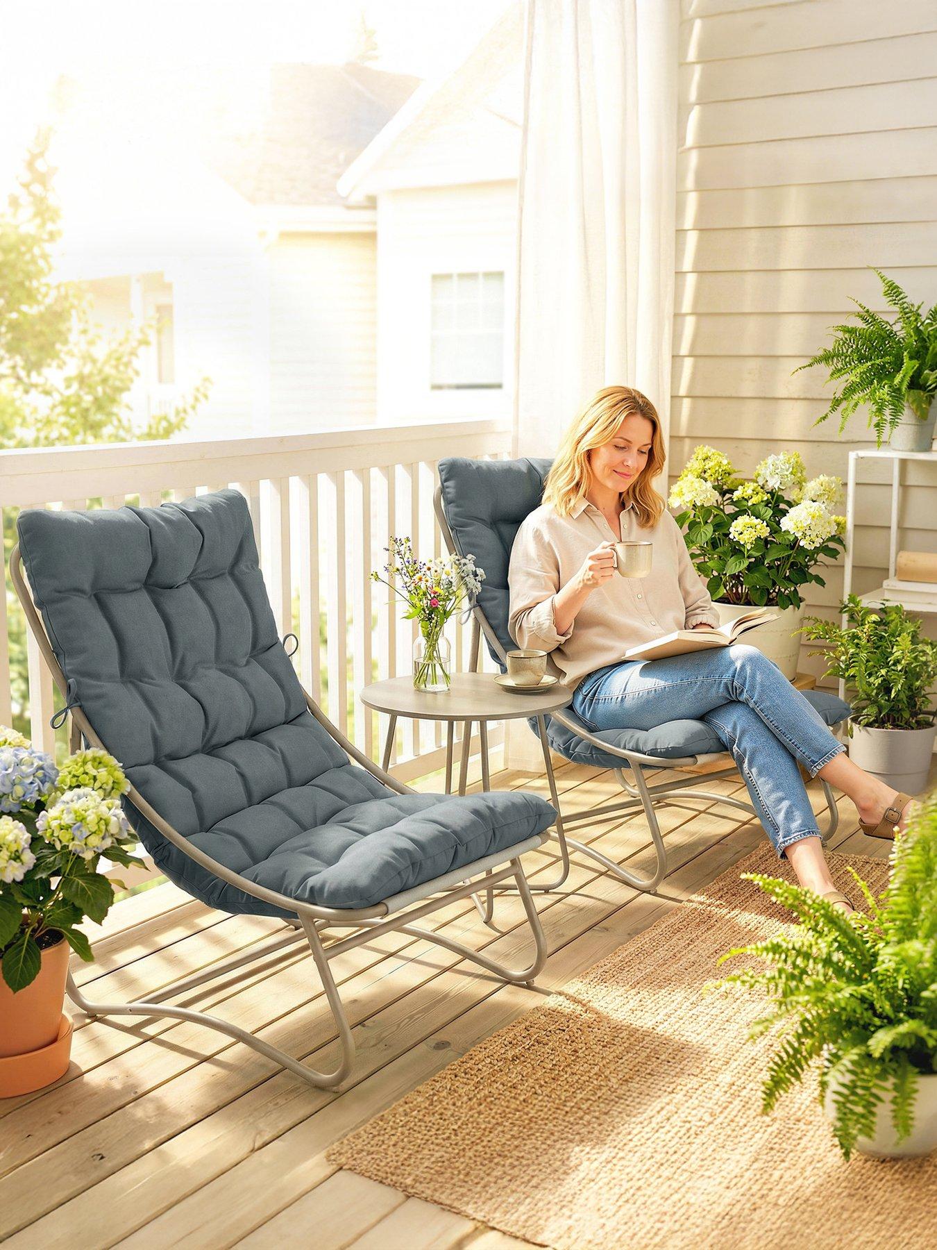 Image 1 of 7 of OutSunny Outdoor Bistro Set With Cushions