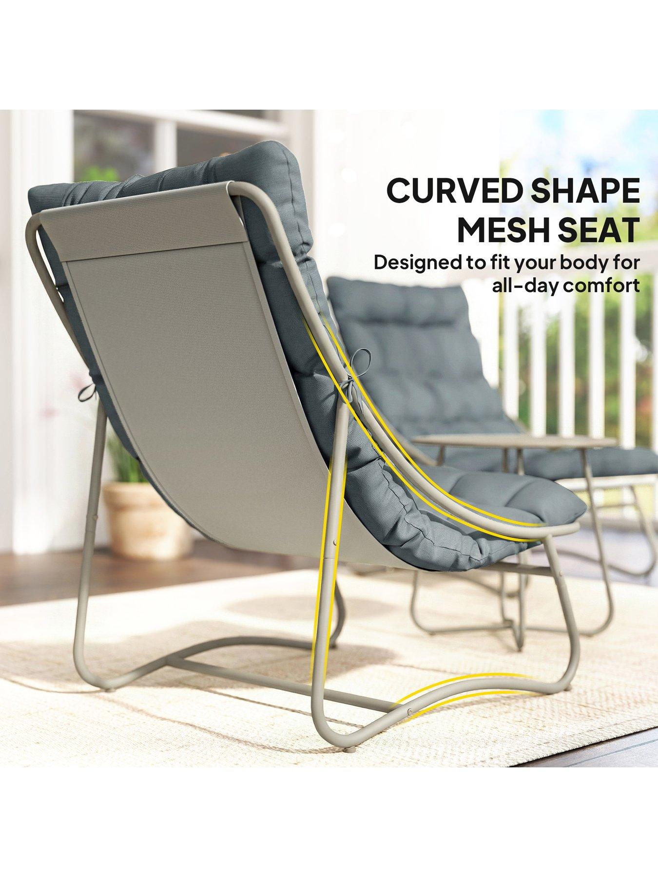 Image 6 of 7 of OutSunny Outdoor Bistro Set With Cushions