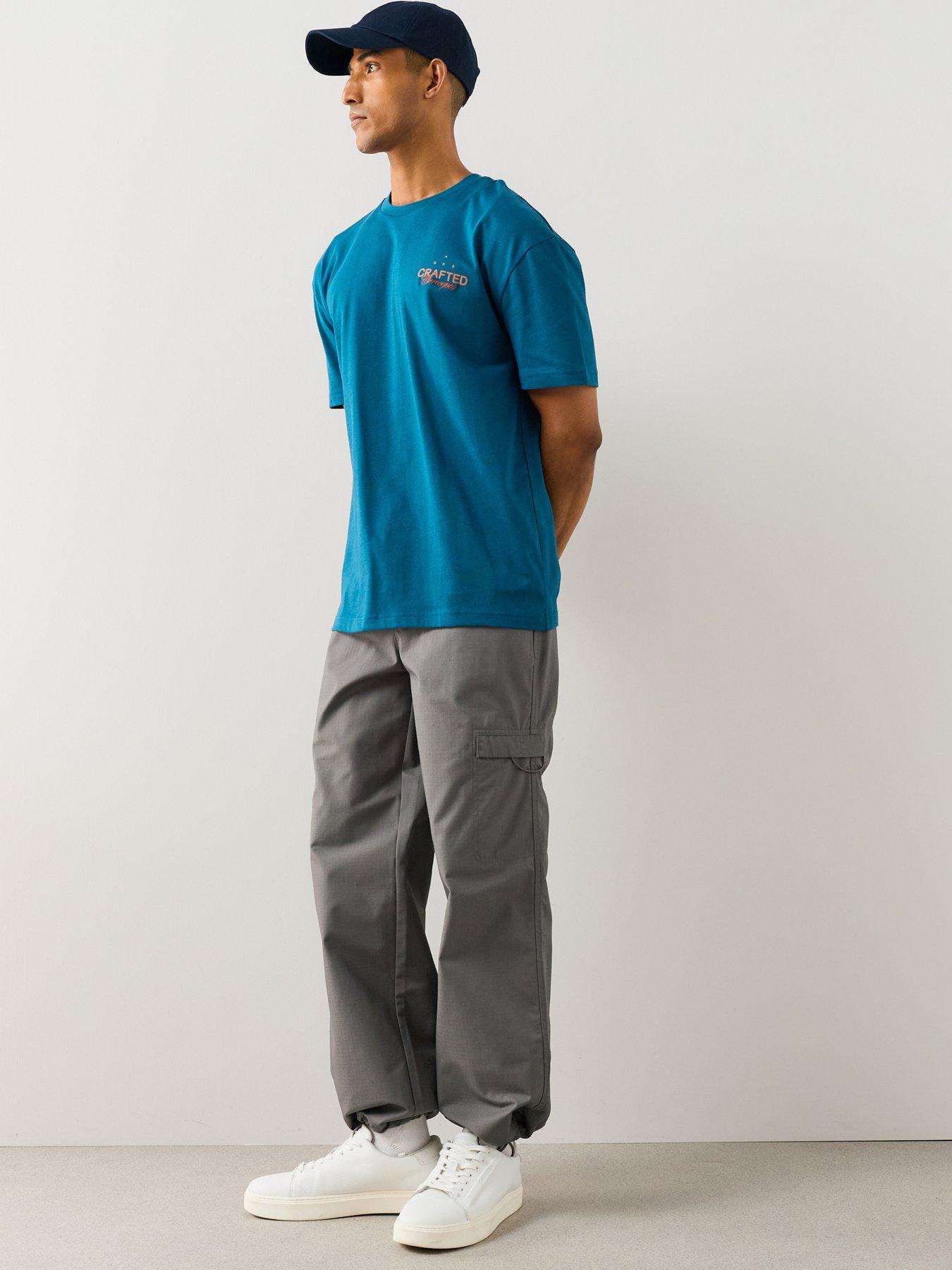 Image 4 of 7 of The Very Collection Straight Leg Cargo Ripstop Trousers - Grey