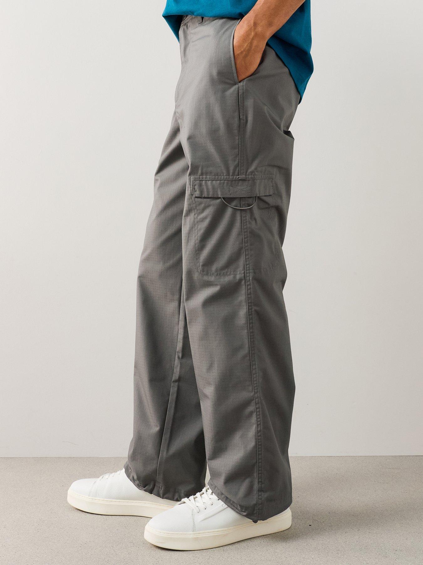 Image 5 of 7 of The Very Collection Straight Leg Cargo Ripstop Trousers - Grey