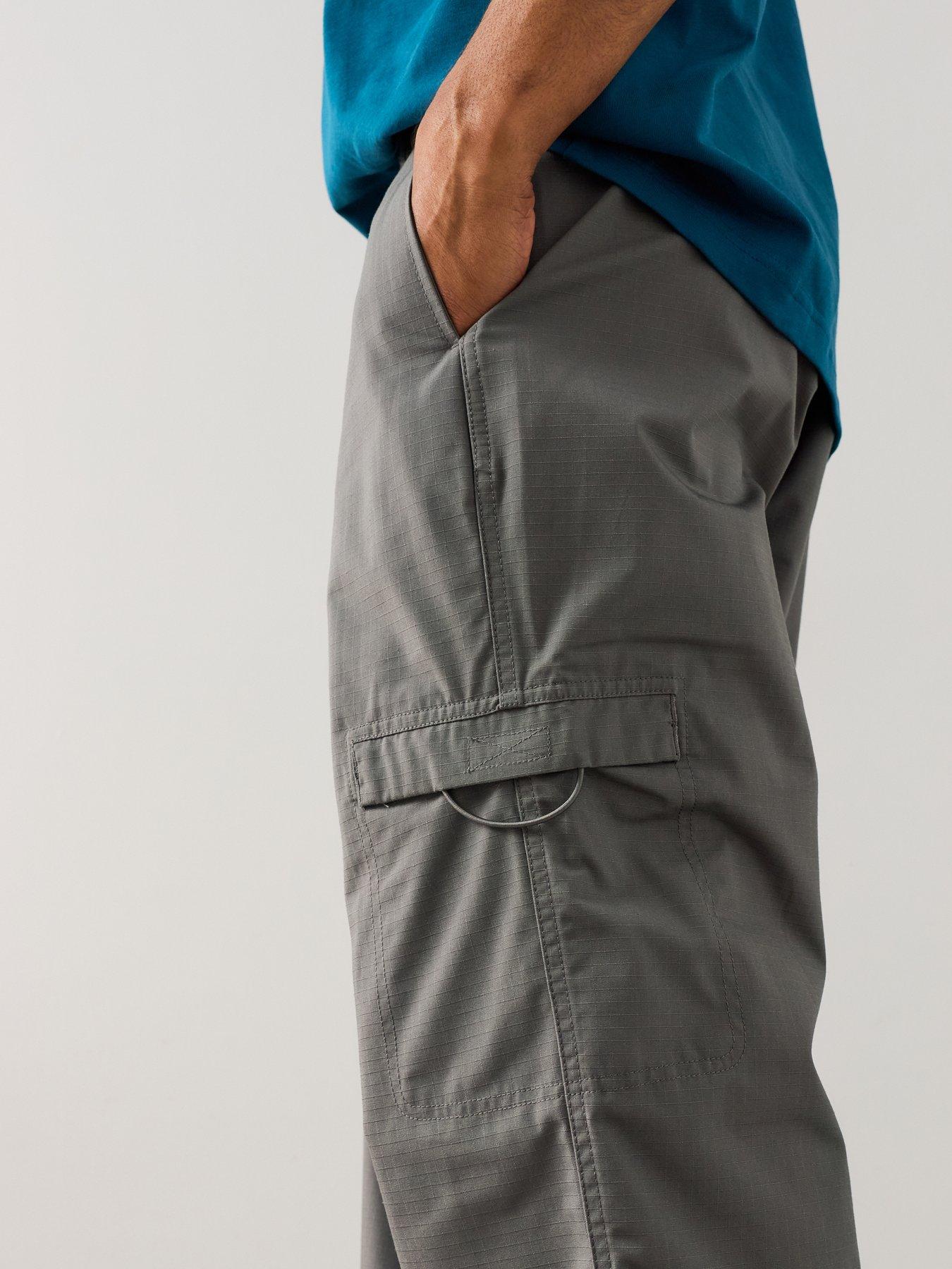 Image 6 of 7 of The Very Collection Straight Leg Cargo Ripstop Trousers - Grey
