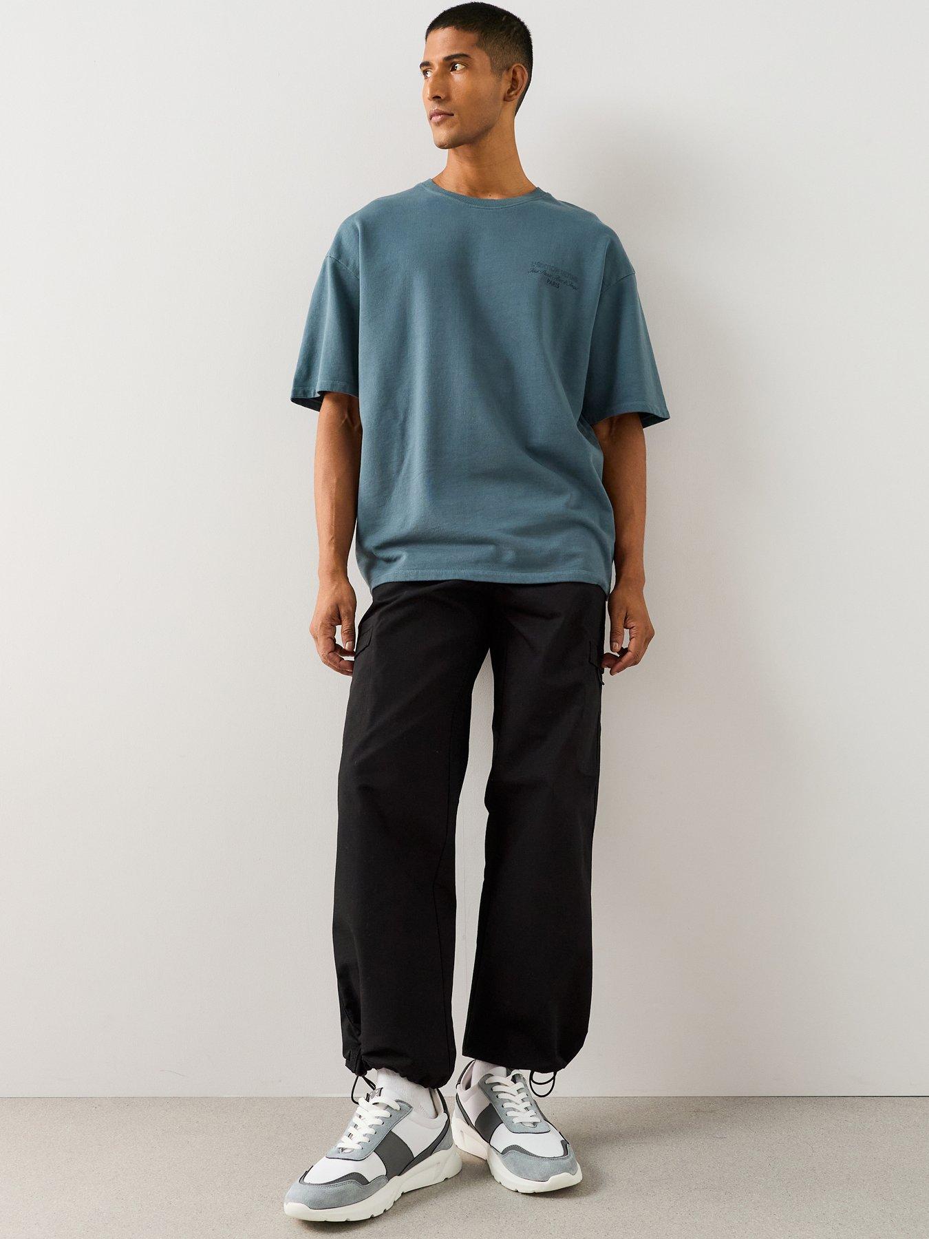 The Very Collection Straight Leg Cargo Ripstop Trousers - Black