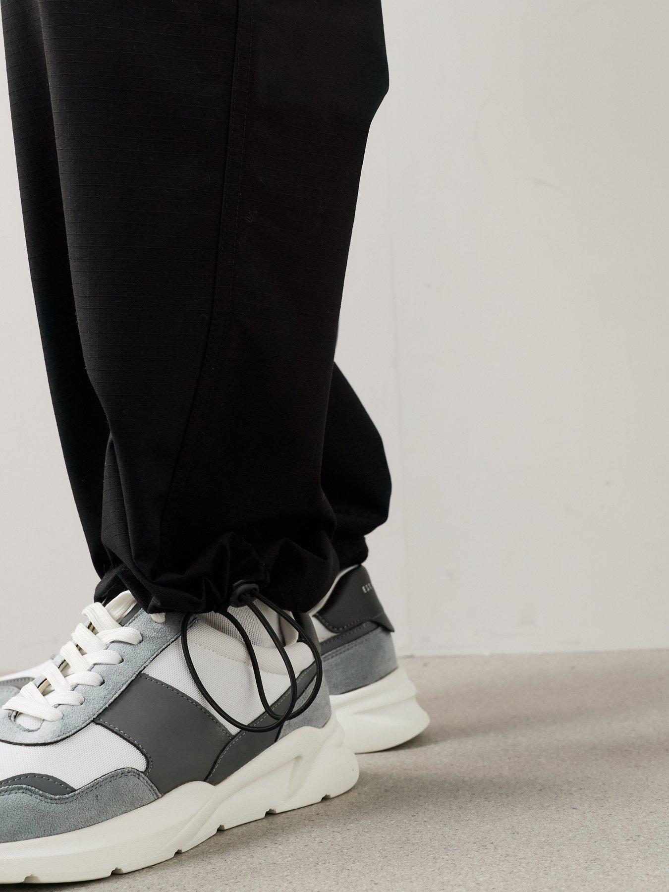 Image 6 of 7 of The Very Collection Straight Leg Cargo Ripstop Trousers - Black